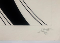 Hand Signed Large Robert Morris Minimalist Conceptual Abstract Aquatint Etching