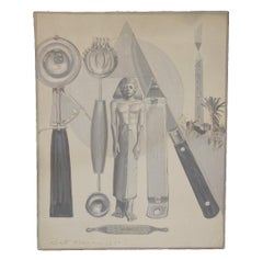 Vintage "Egyptian Setting III" Surrealist Still Life