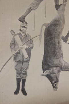 "Hunters" Animal and Figurative Painting