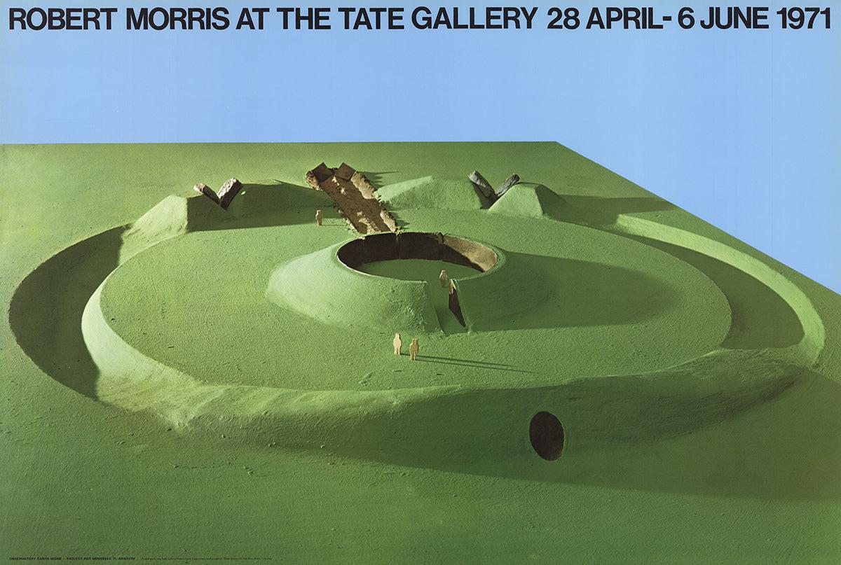 Abstract Print Robert Morris - Projet de terrassement de l
observatoire Morris pour le Sonsbeek 71, Arnhem - Affiche d
époque 1971