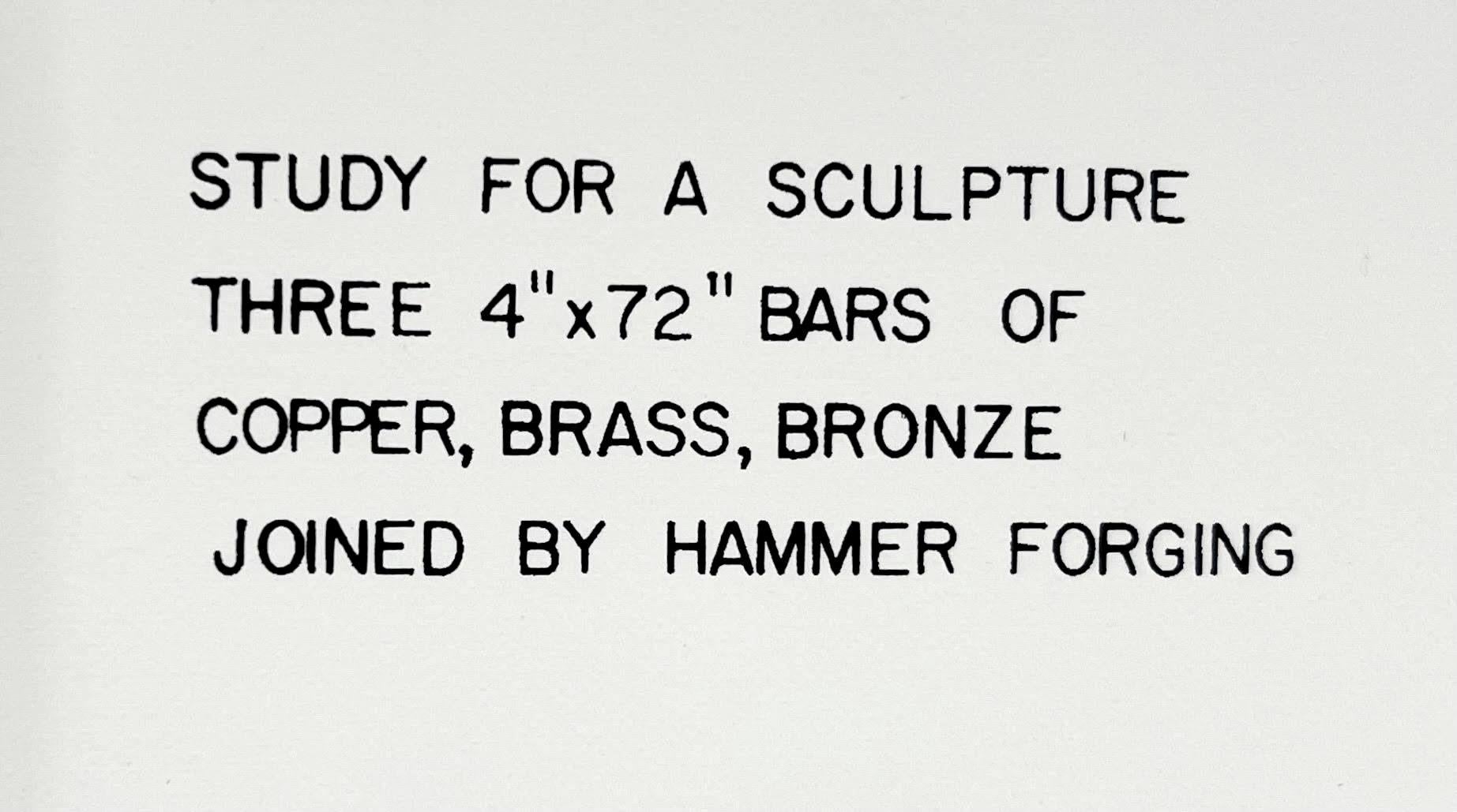 Studie für Skulptur des bedeutenden minimalistischen Bildhauers geometrischer Abstraktion  im Angebot 1