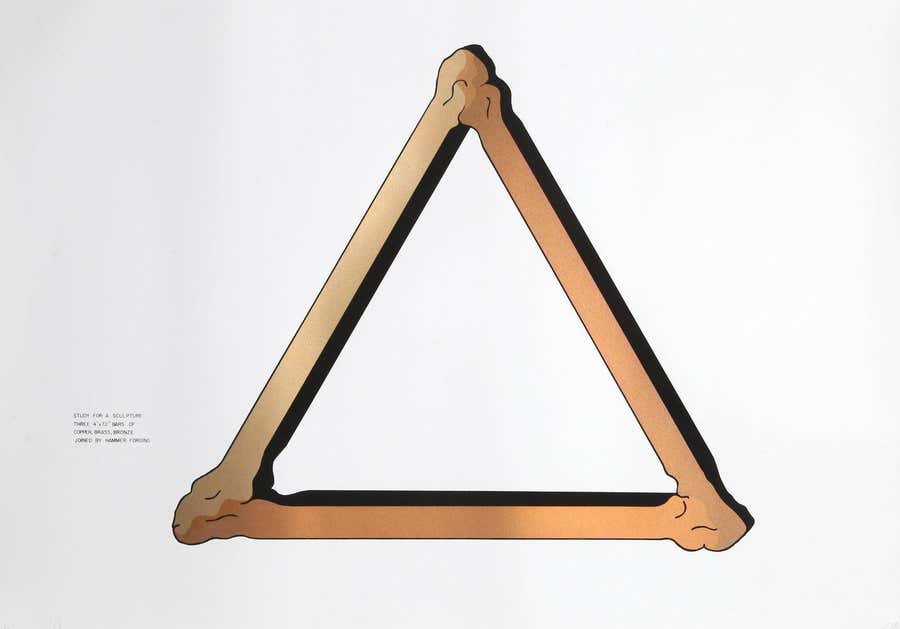 Study for Sculpture by important Minimalist sculptor geometric abstraction