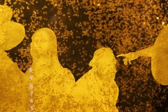 "Assemblage #6" Surrealist Collection of Art History Figures in Glitter