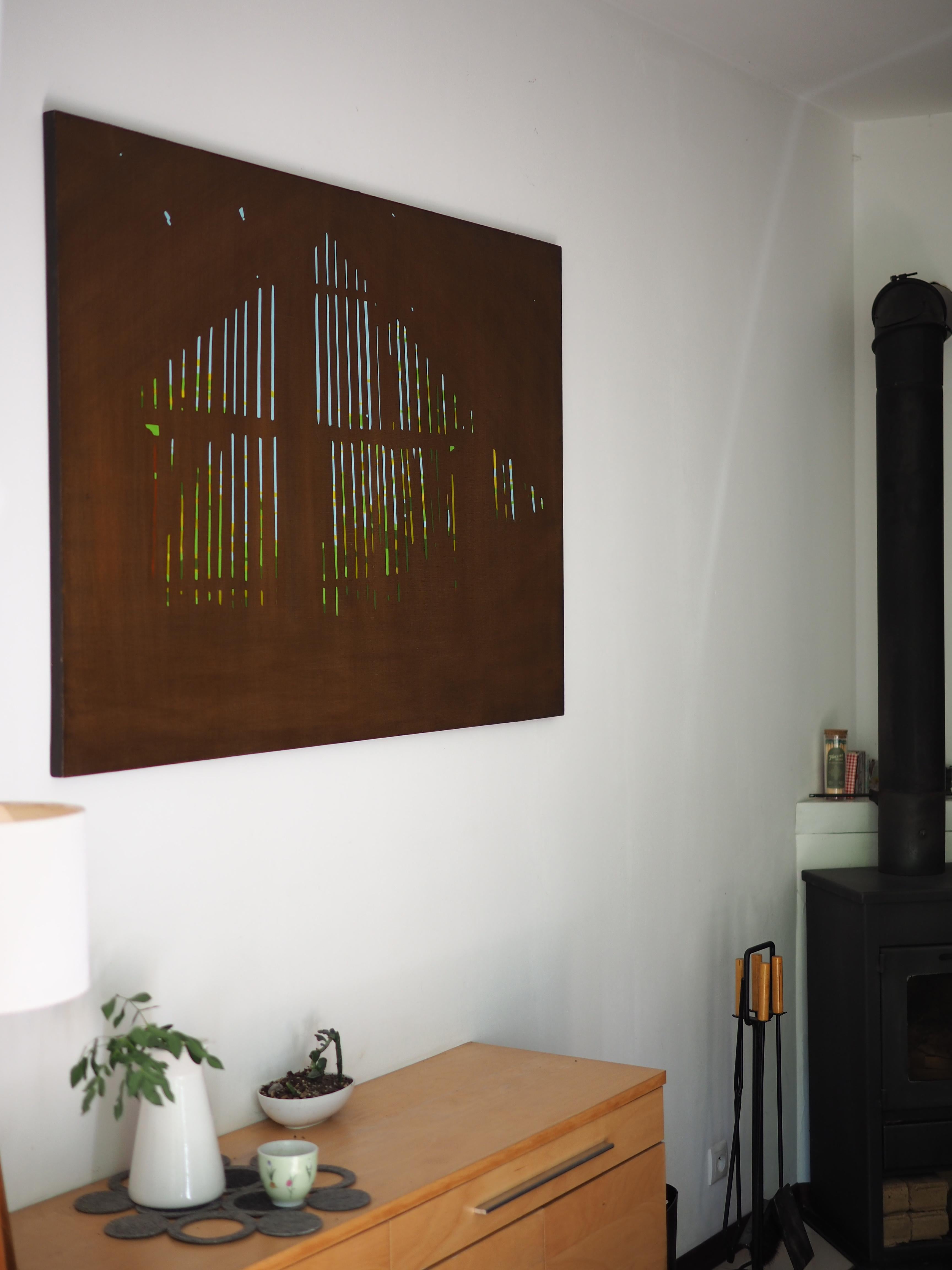 Barn 28 Augustr 16:56 - Contemporary Expressive Landscape Painting For Sale 4