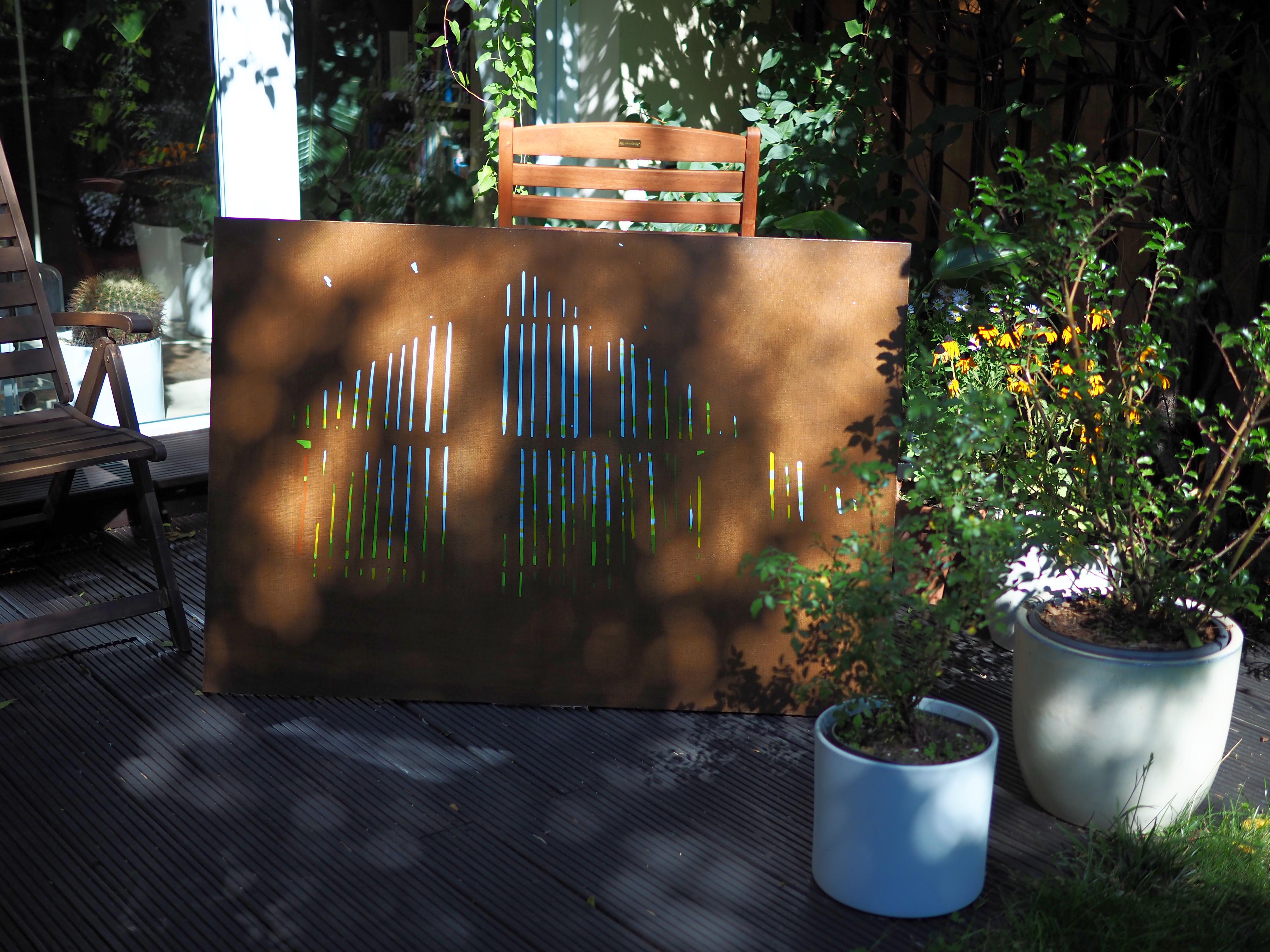 Barn 28 Augustr 16:56 - Contemporary Expressive Landscape Painting For Sale 5