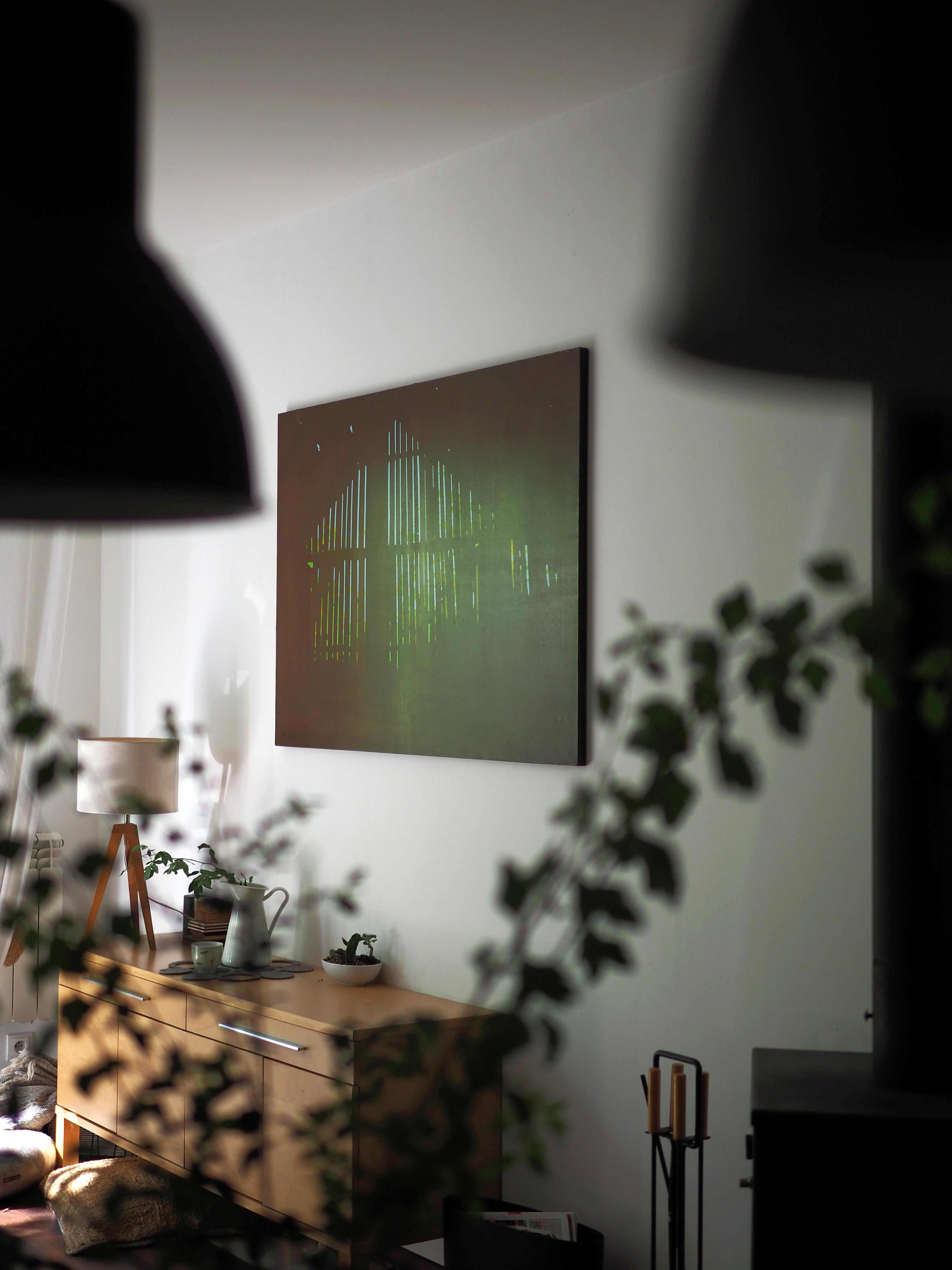 Barn 28 Augustr 16:56 - Contemporary Expressive Landscape Painting For Sale 6