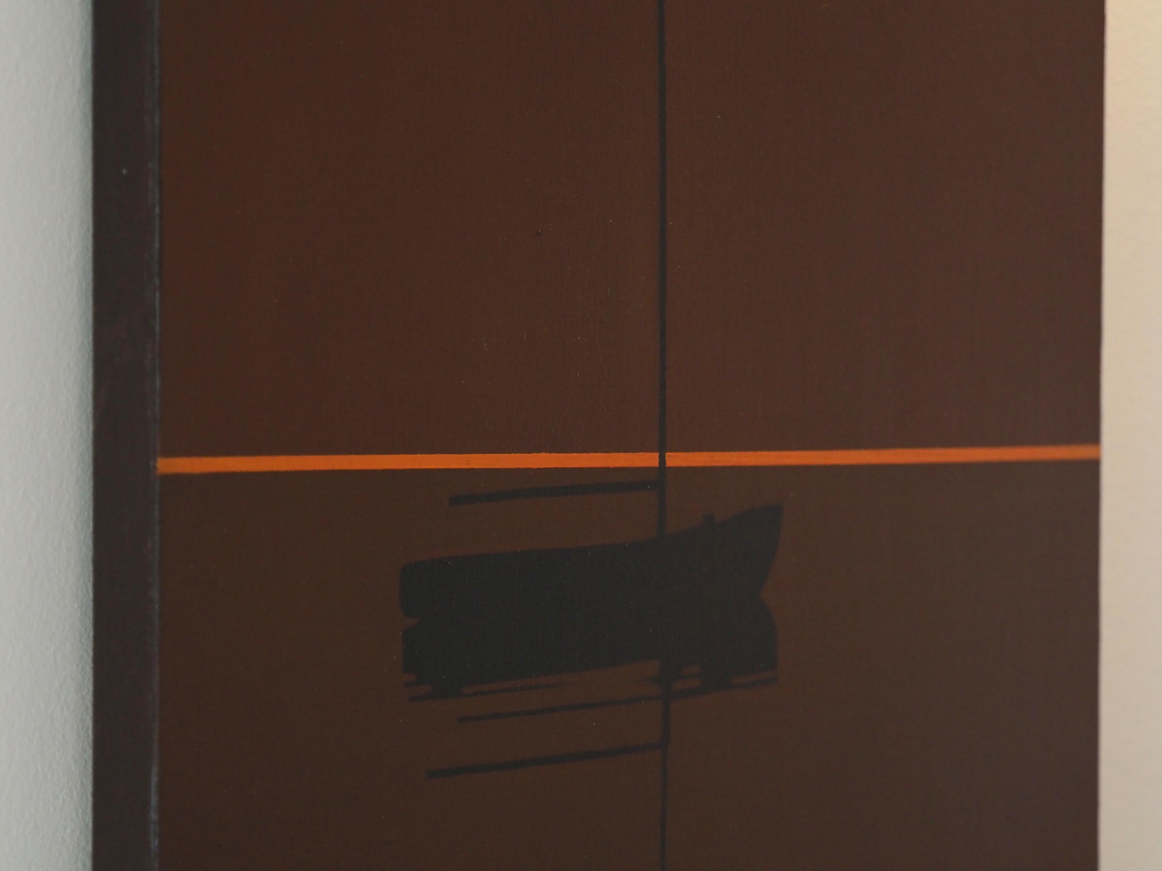 BARCO 02 Septiembre 20:24 - Pintura al Óleo Paisaje Moderno, Naturaleza Lago, Minimalismo - Painting Abstracto de Robert Motelski