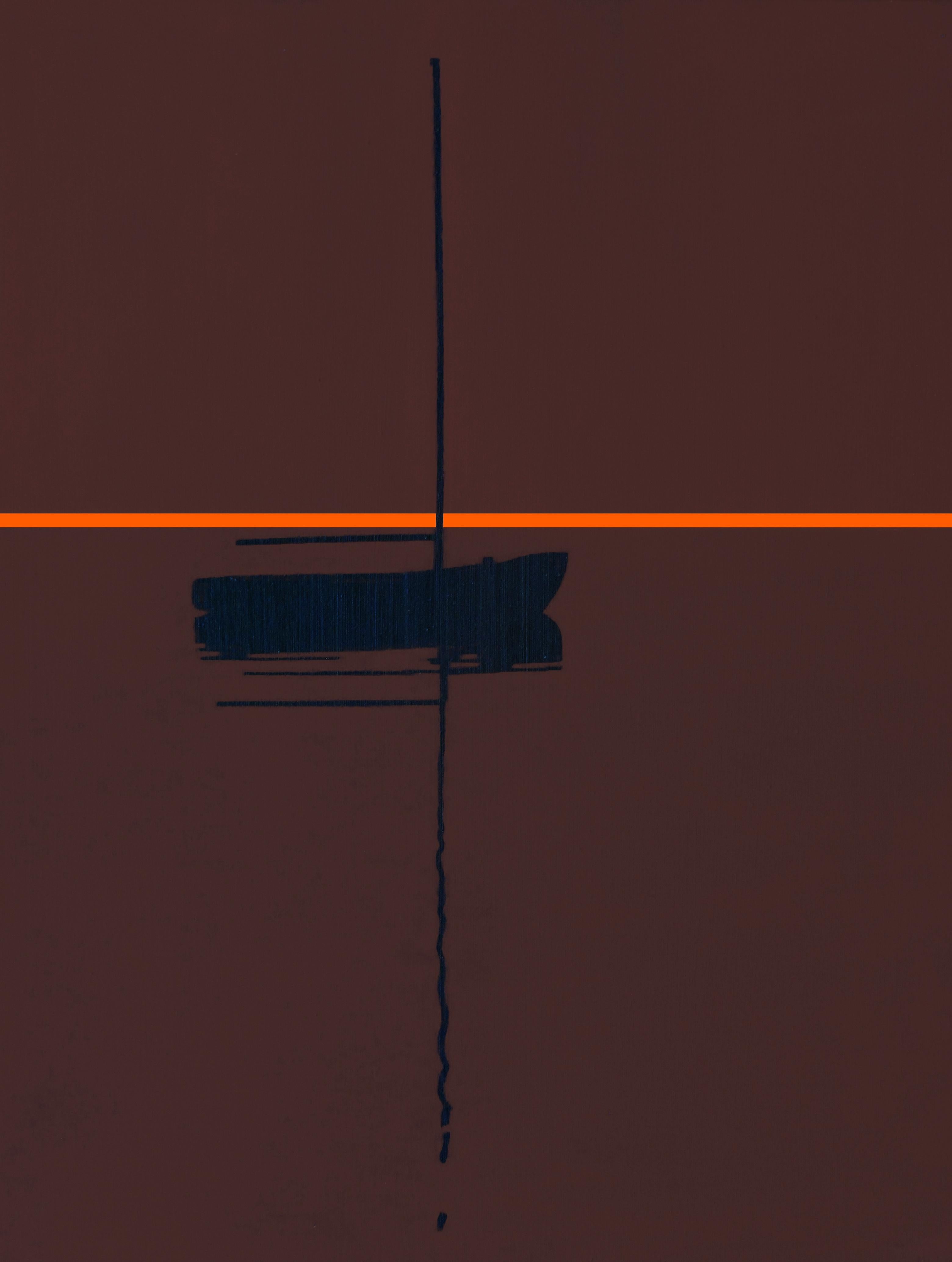 BARCA 02 settembre 20:24 - Pittura ad olio di paesaggio moderno, Natura Lago, Minimalismo