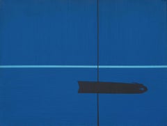Boat 3 August 22:21 - Modern Nature Painting, Sea View, Water Landscape