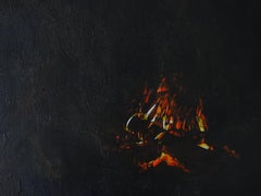 Hoguera 18 septiembre 22:24 - Noche de paisaje forestal  Pintura, Naturaleza