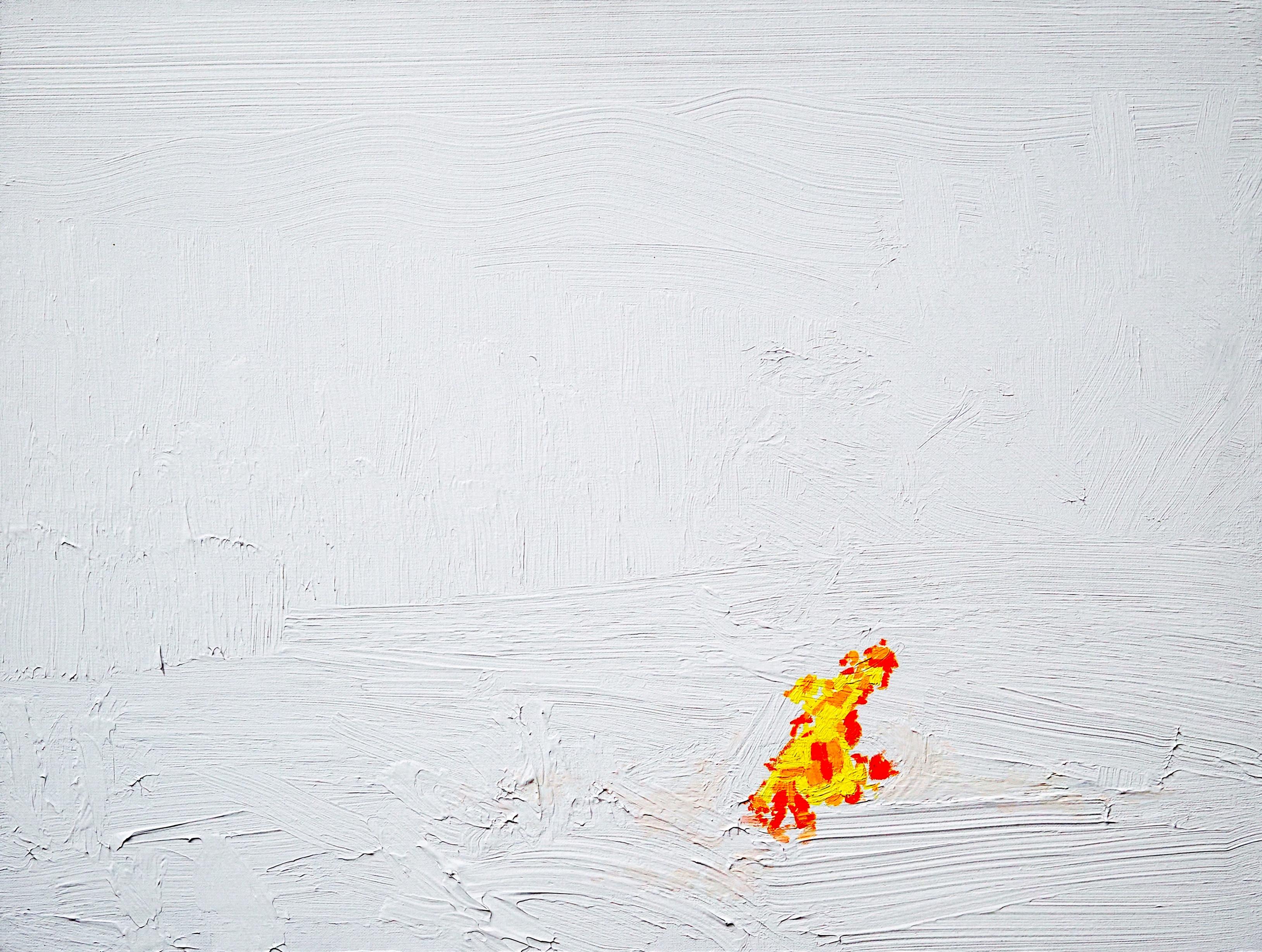 Lagerfeuer 28. Dezember 14:21 - Moderne Waldlandschaft Malerei