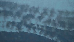 Fog 21 August 15:01 - Modern Expressive Landscape Painting, Large Format