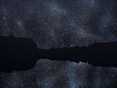 Horizon 17 septembre 02:16, ciel nocturne moderne, peinture de paysage d'étoiles 