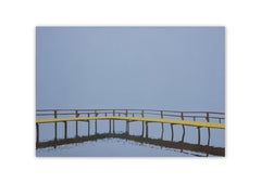 Jetty 2 May 10:36 - Modern Lake Landscape, Expressive Water View Painting