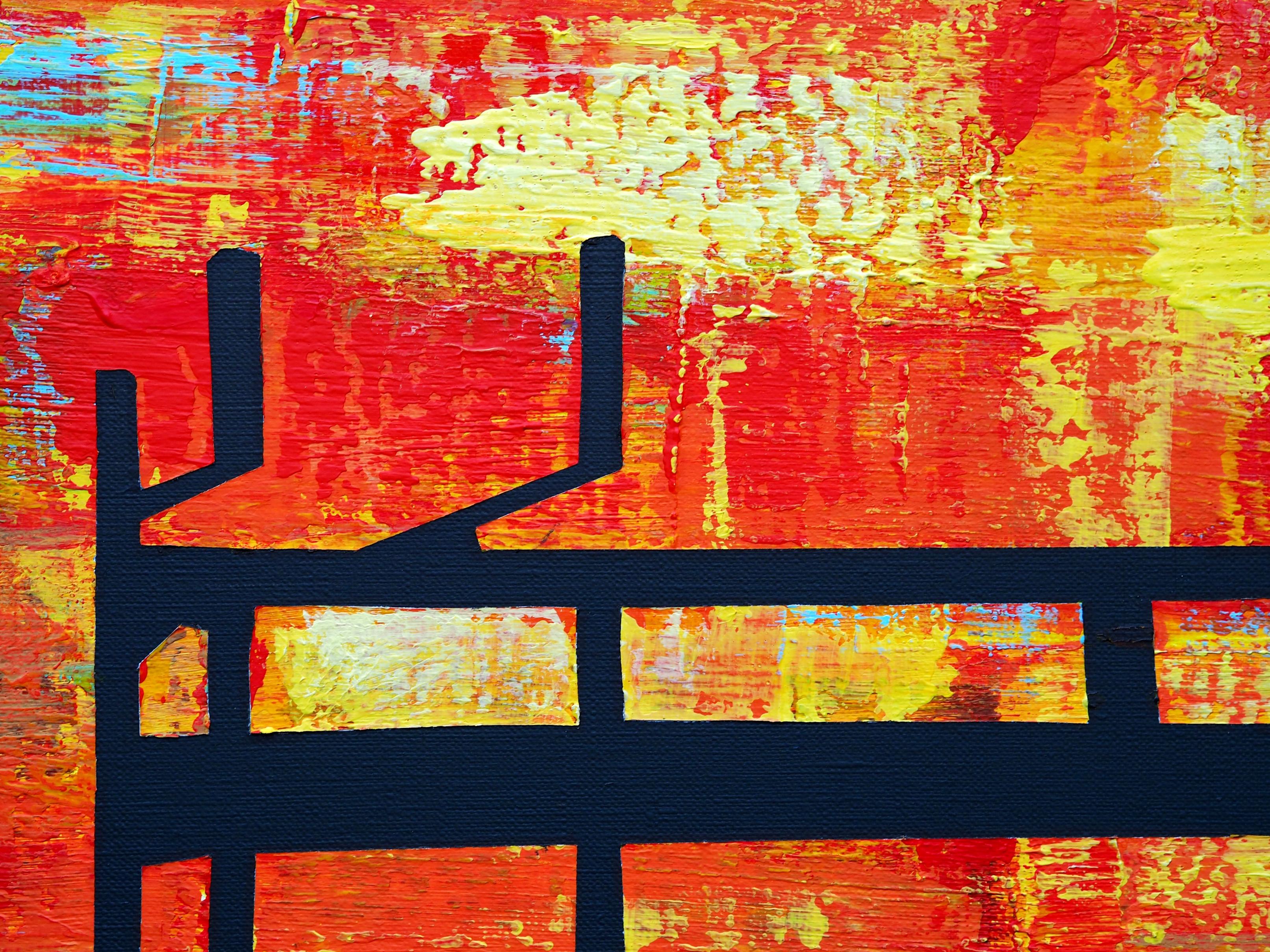 Embarcadero 24 julio 19:48 - Paisaje lacustre moderno, pintura expresiva con vista al agua en venta 5