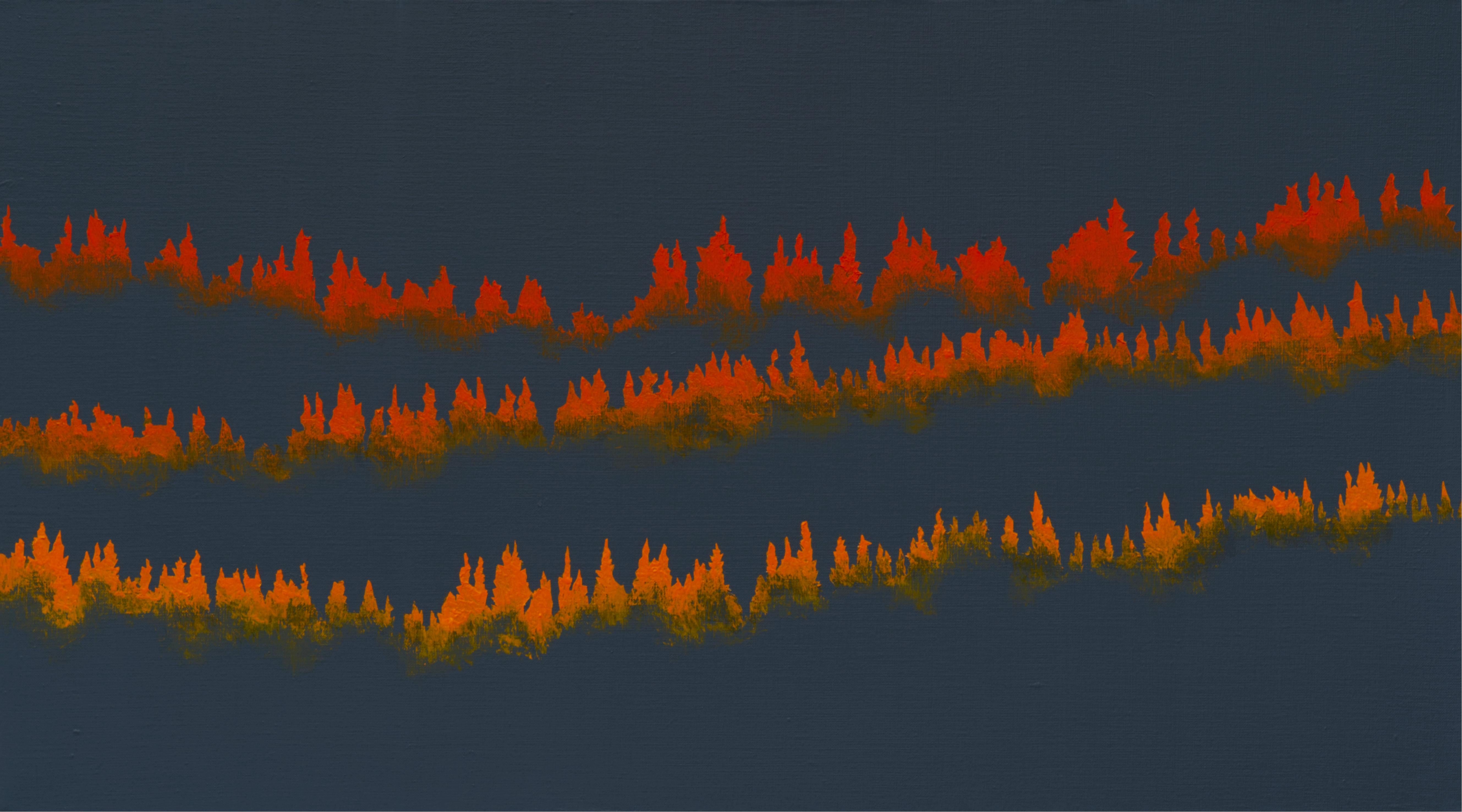 Light 14 mars 17:21  Peinture de paysage forestier expressionniste moderne