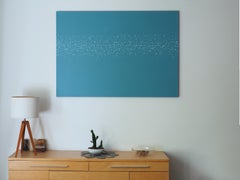 Licht 21. Oktober 11:59 - Modernes, minimalistisches, abstraktes Gemälde einer Meereslandschaft