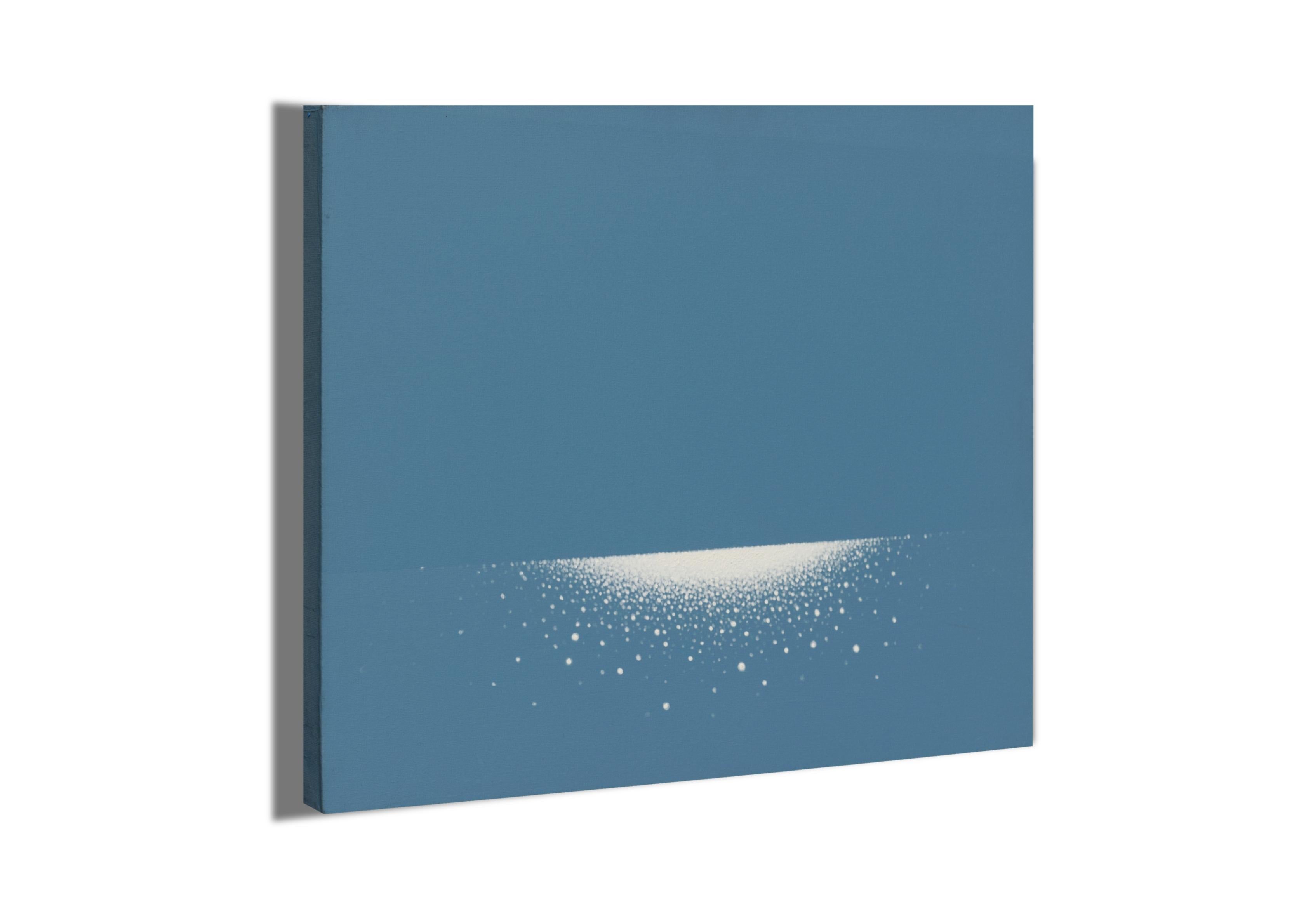 Light 22 April 11:23  -   Modern Minimalistic Landscape Painting, Sea View - Blue Abstract Painting by Robert Motelski