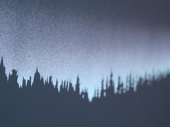 Light 7 January 17:23 -  Modern Night Sky Landscape Painting, Minimalist Art