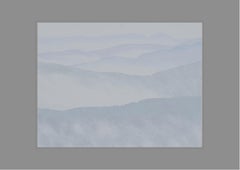 Montagne 17 agosto 09:25 - Pittura di paesaggio moderna, Montagne nella nebbia