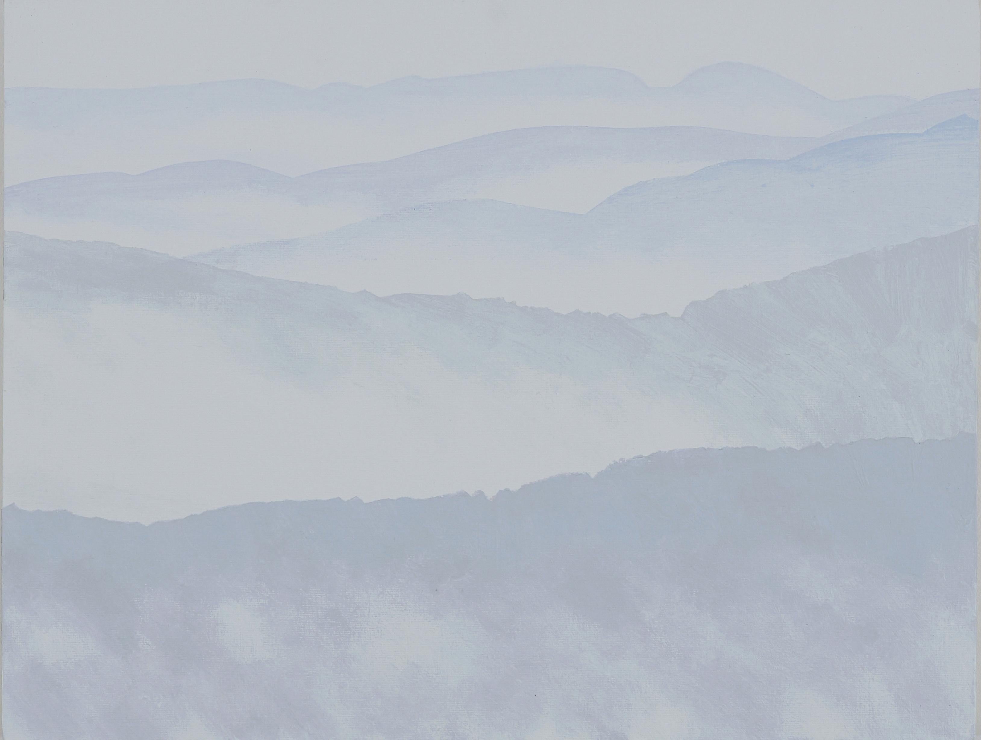 Berge 17 August 09:25 - Moderne Landschaftsmalerei, Berge im Nebel