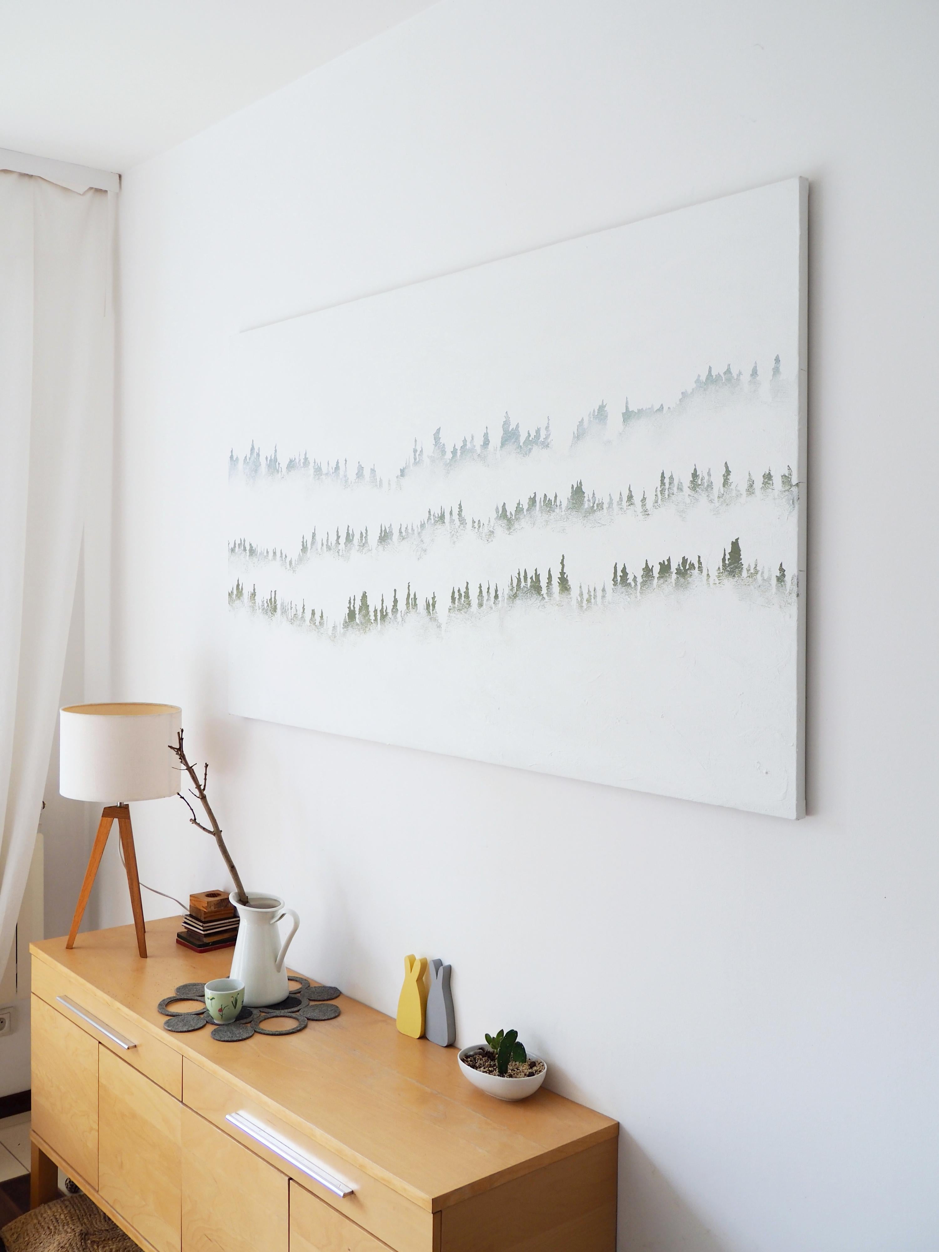 Montagne 22 gennaio 12:31 - Pittura di paesaggio moderna minimalista espressiva - Painting Contemporaneo di Robert Motelski