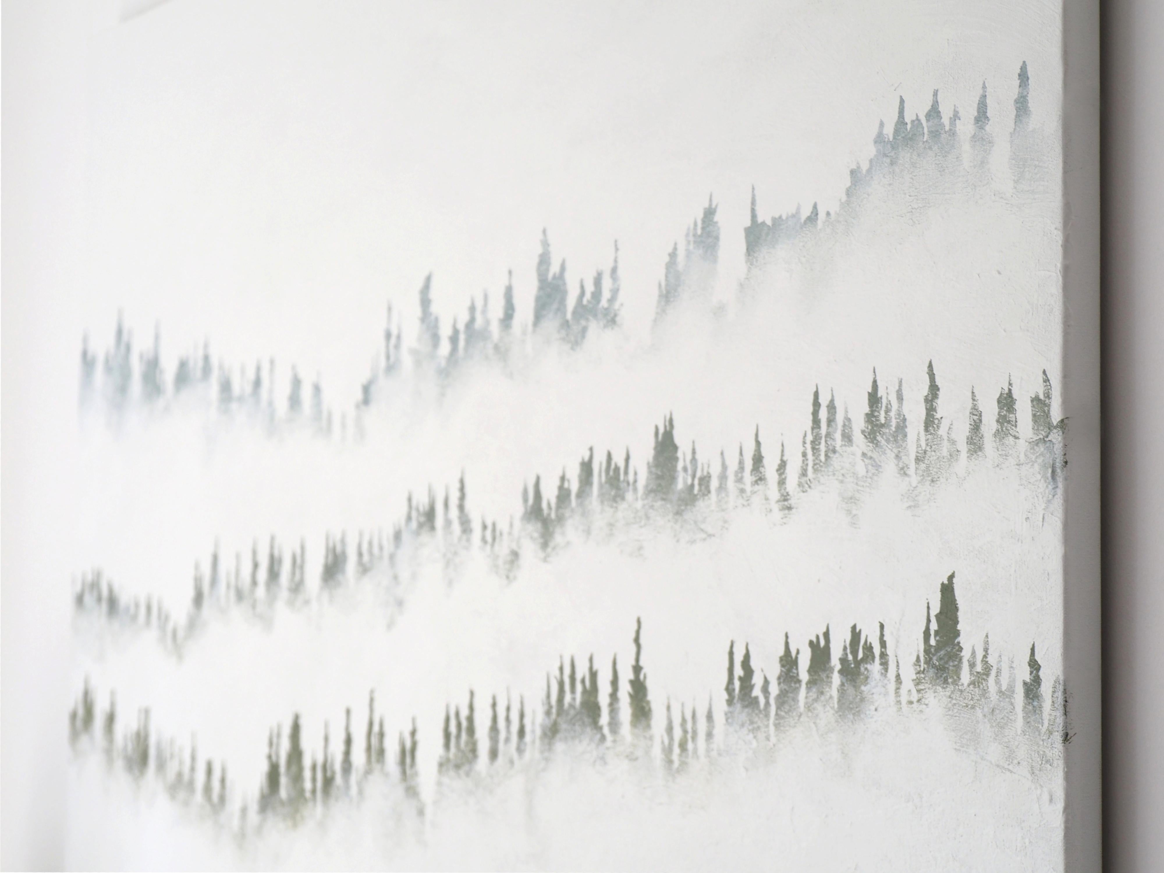 Montagne 22 gennaio 12:31 - Pittura di paesaggio moderna minimalista espressiva in vendita 3