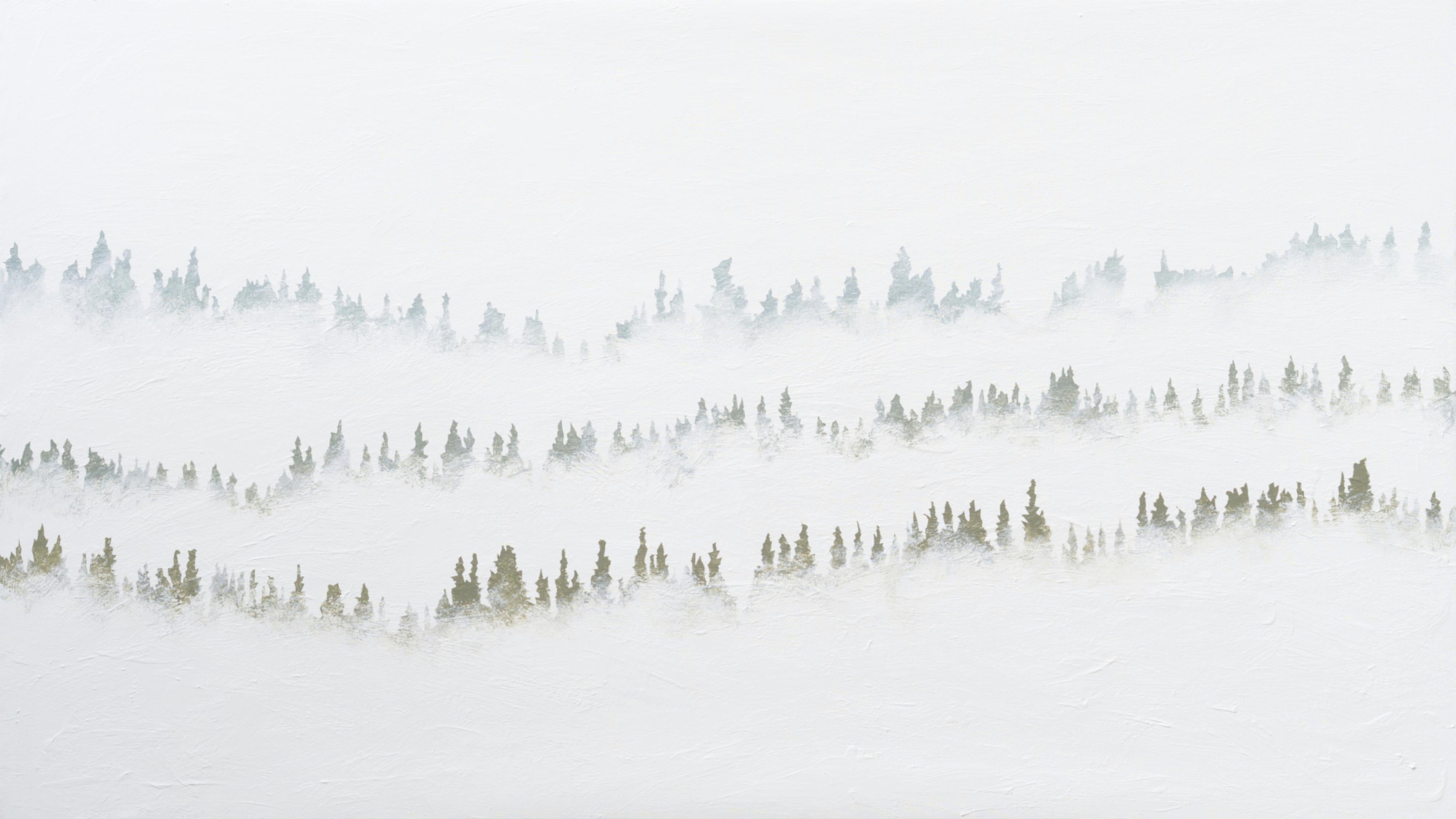 Figurative Painting di Robert Motelski - Montagne 22 gennaio 12:31 - Pittura di paesaggio moderna minimalista espressiva