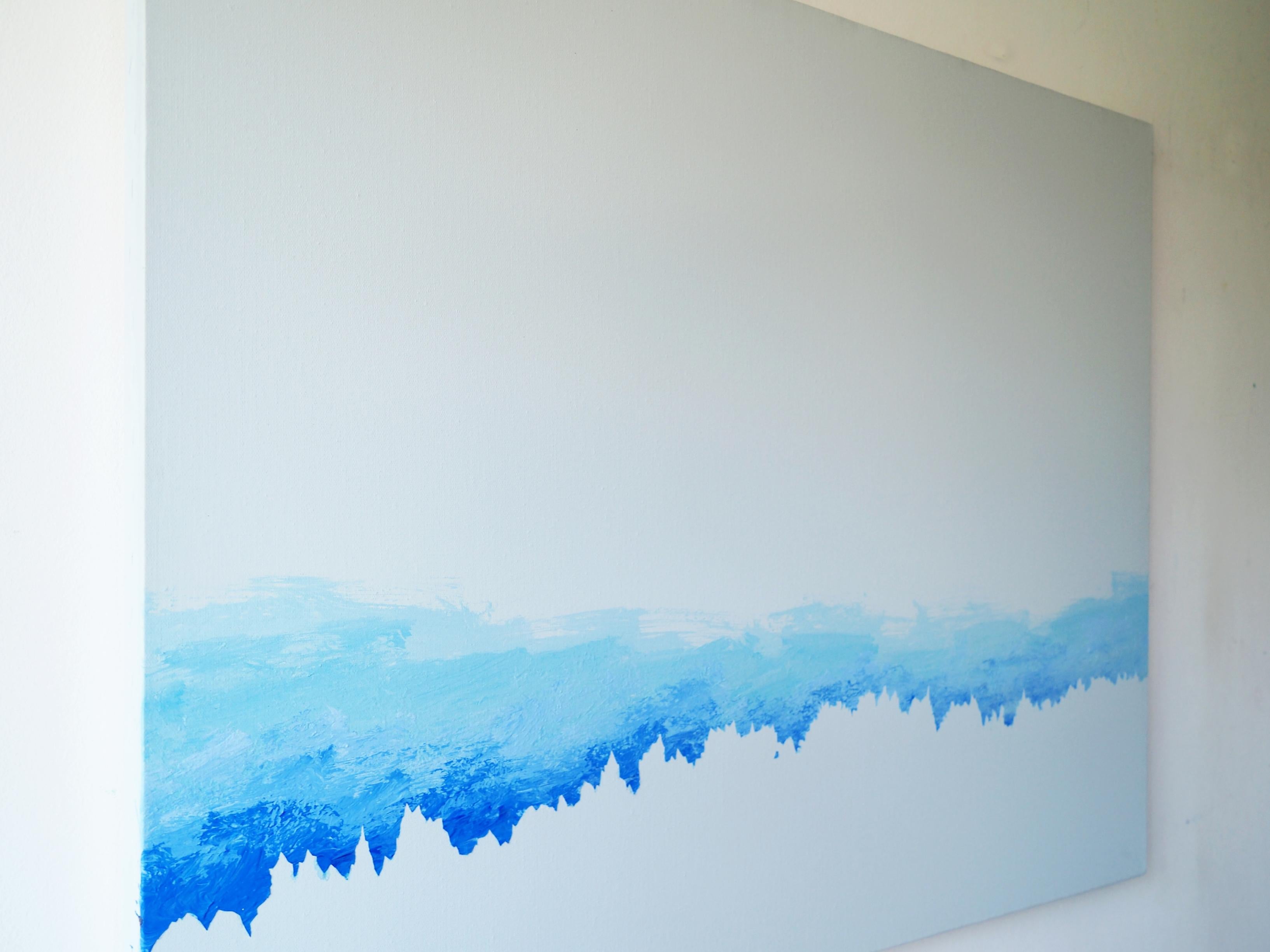 Montañas 4 Julio 16:12 - Pintura Minimalista Moderna de Paisaje - Painting de Robert Motelski
