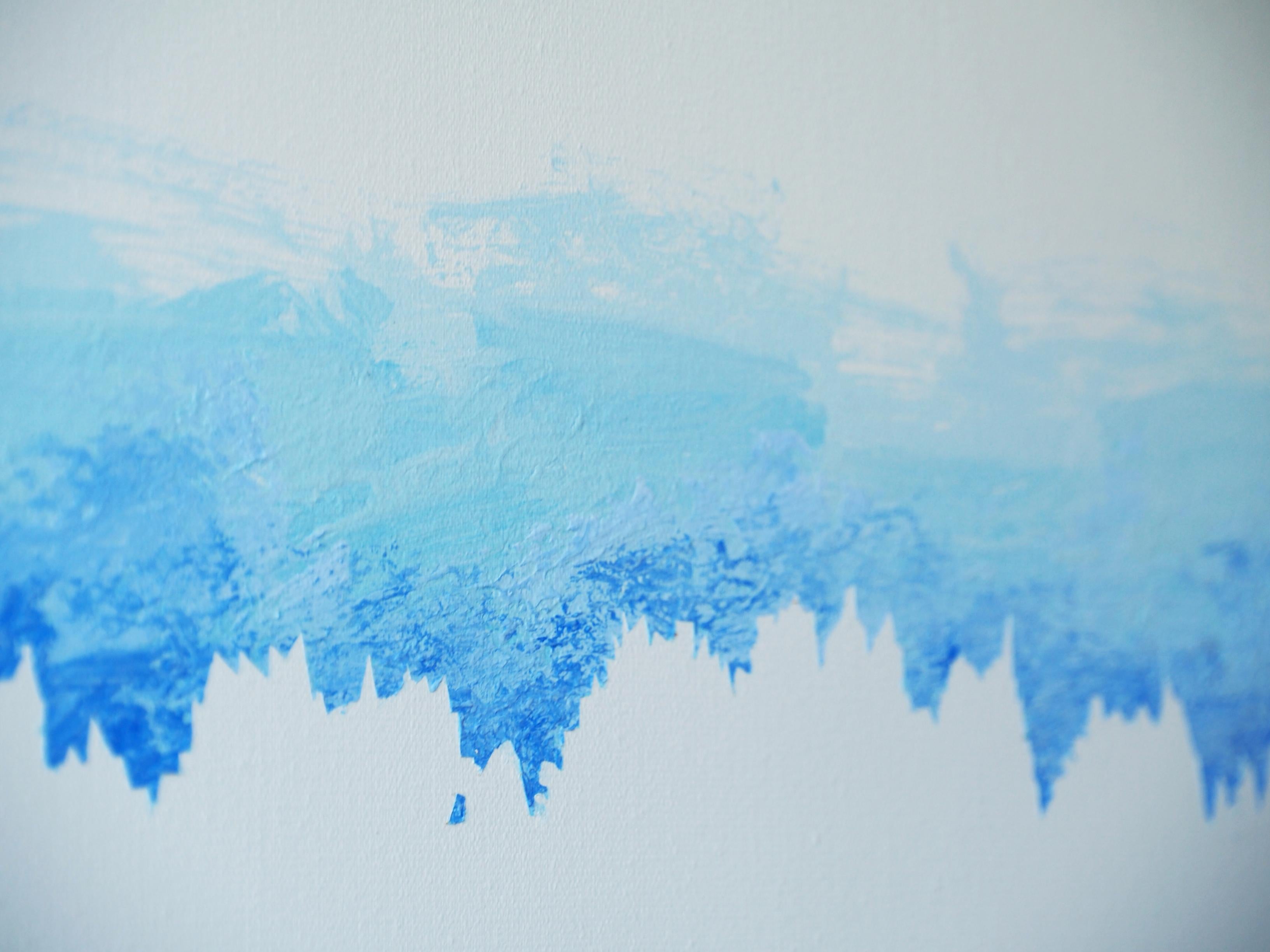Montañas 4 Julio 16:12 - Pintura Minimalista Moderna de Paisaje - Painting Contemporáneo de Robert Motelski