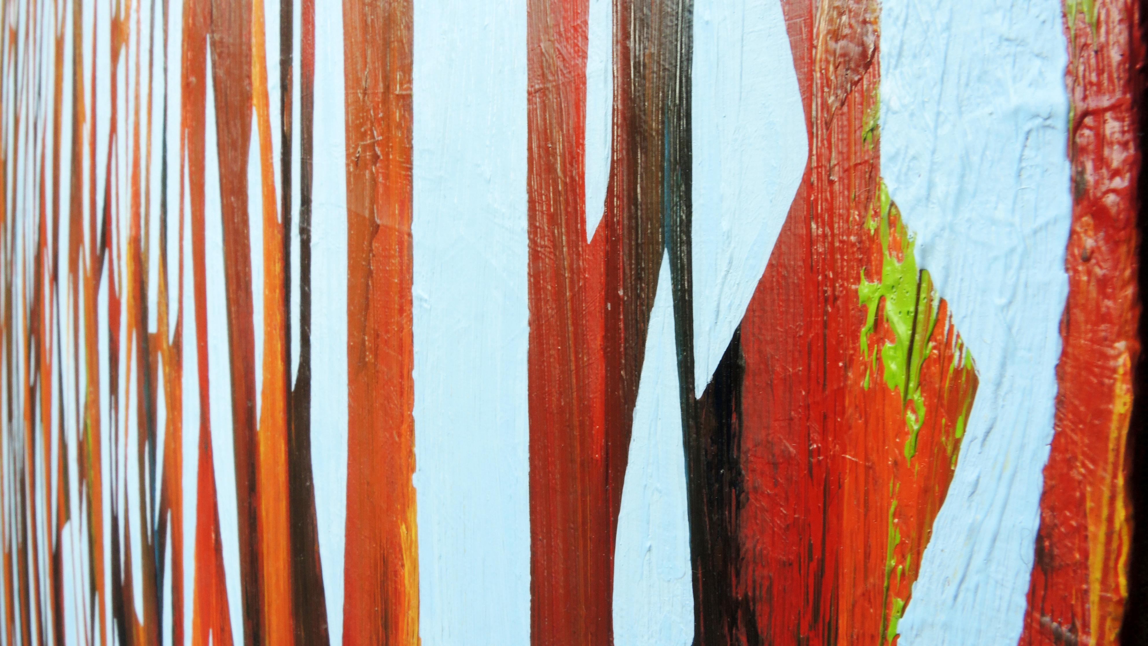 Reed 22 novembre 09:54 - Peinture à l'huile moderne de la nature, abstrait, minimaliste - Painting de Robert Motelski