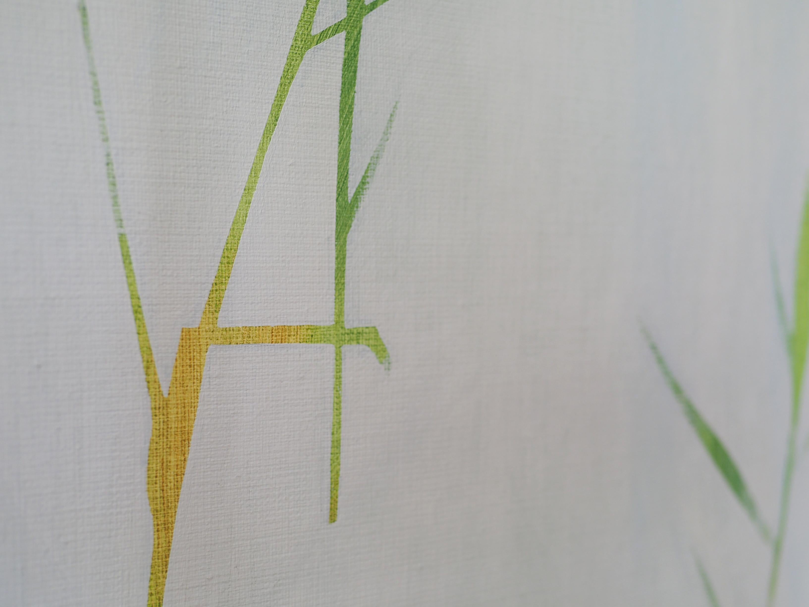 Reeds 15 July 12:56 -  Modern Landscape Oil Painting, Minimalistic, Nature, Lake For Sale 4