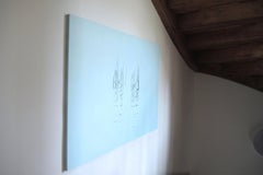 Reeds 17 August 14:23, Modern Landscape Oil Painting, Minimalistic, Nature, Lake