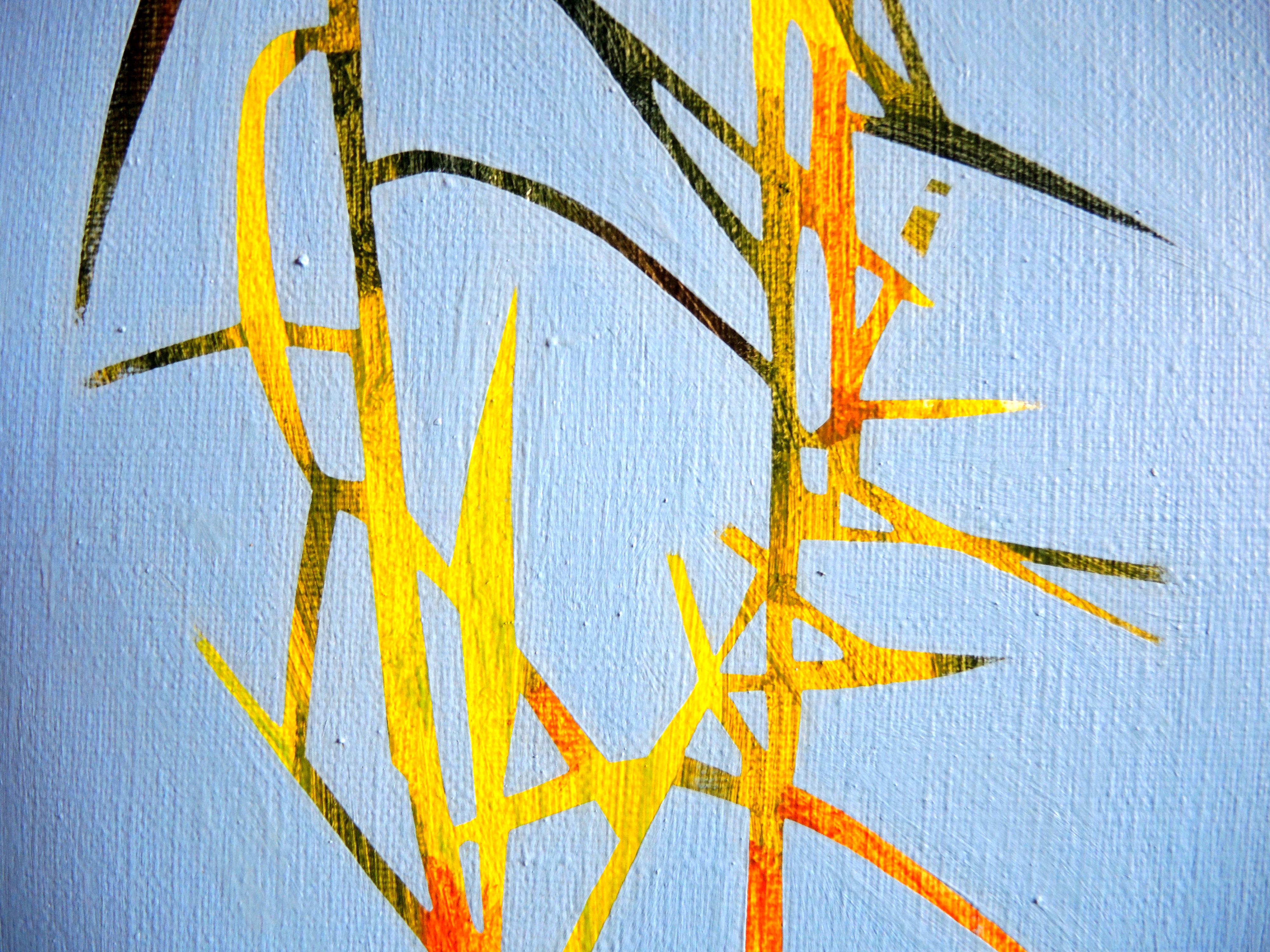 Reeds 28 September 13:42, Modern Landscape Oil Painting, Nature Lake, Minimalism 3