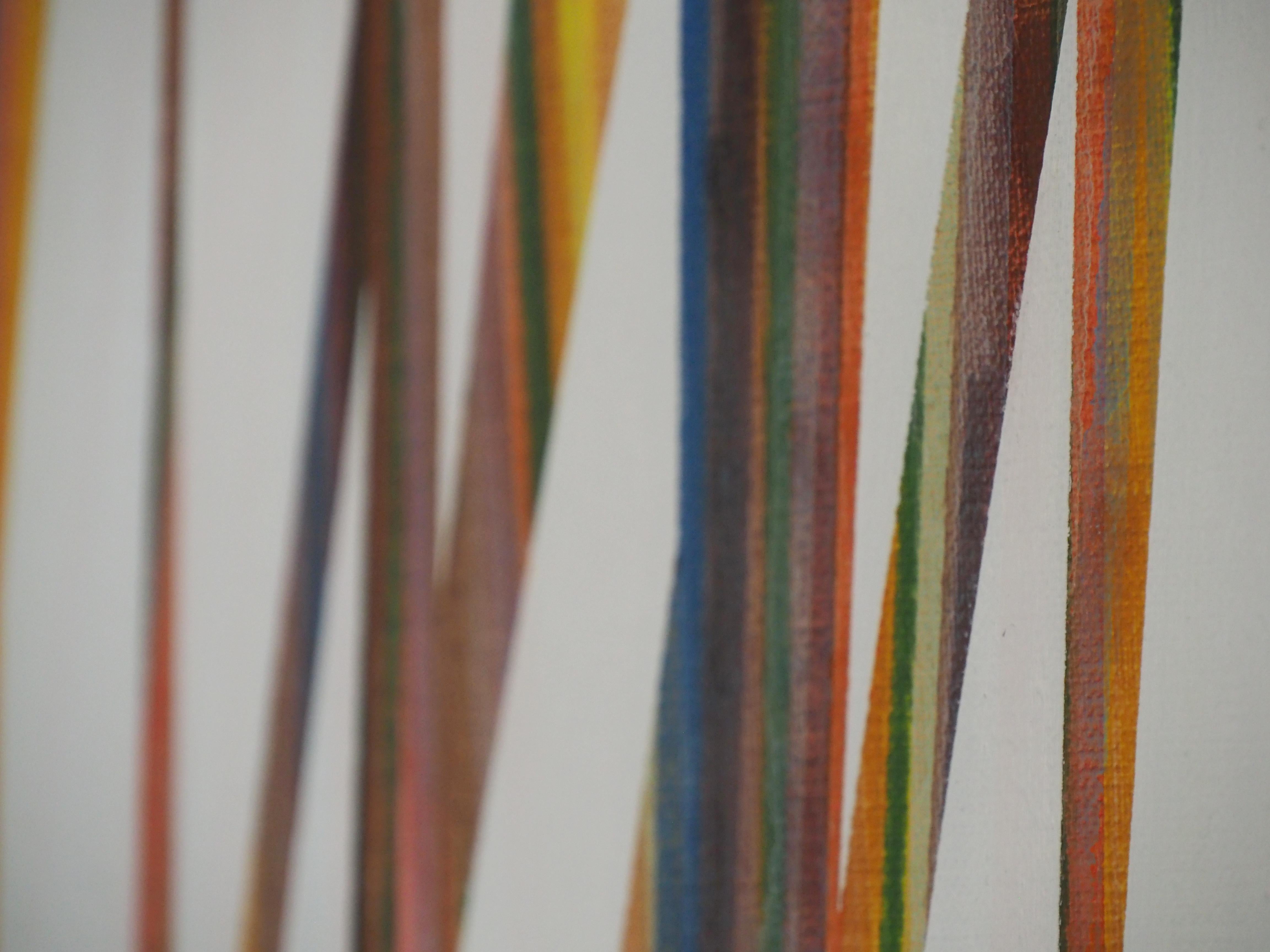 Juncos 7 Marzo 09:13 - Pintura al Óleo Naturaleza Moderna, Abstracto, Minimalismo en venta 1