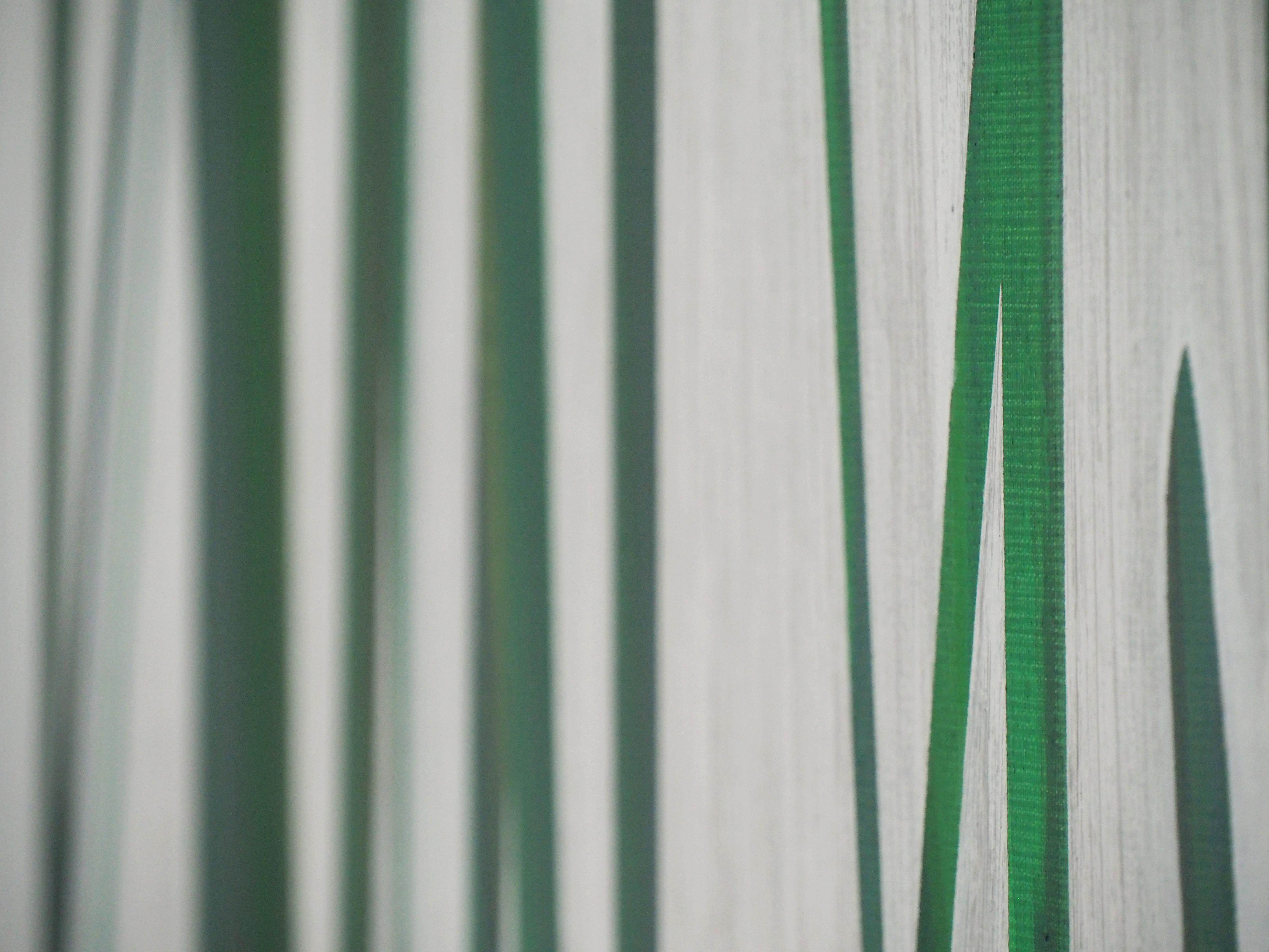 Reeds 8 juillet 11:56 - Peinture à l'huile moderne de la nature, abstrait, minimaliste - Painting de Robert Motelski