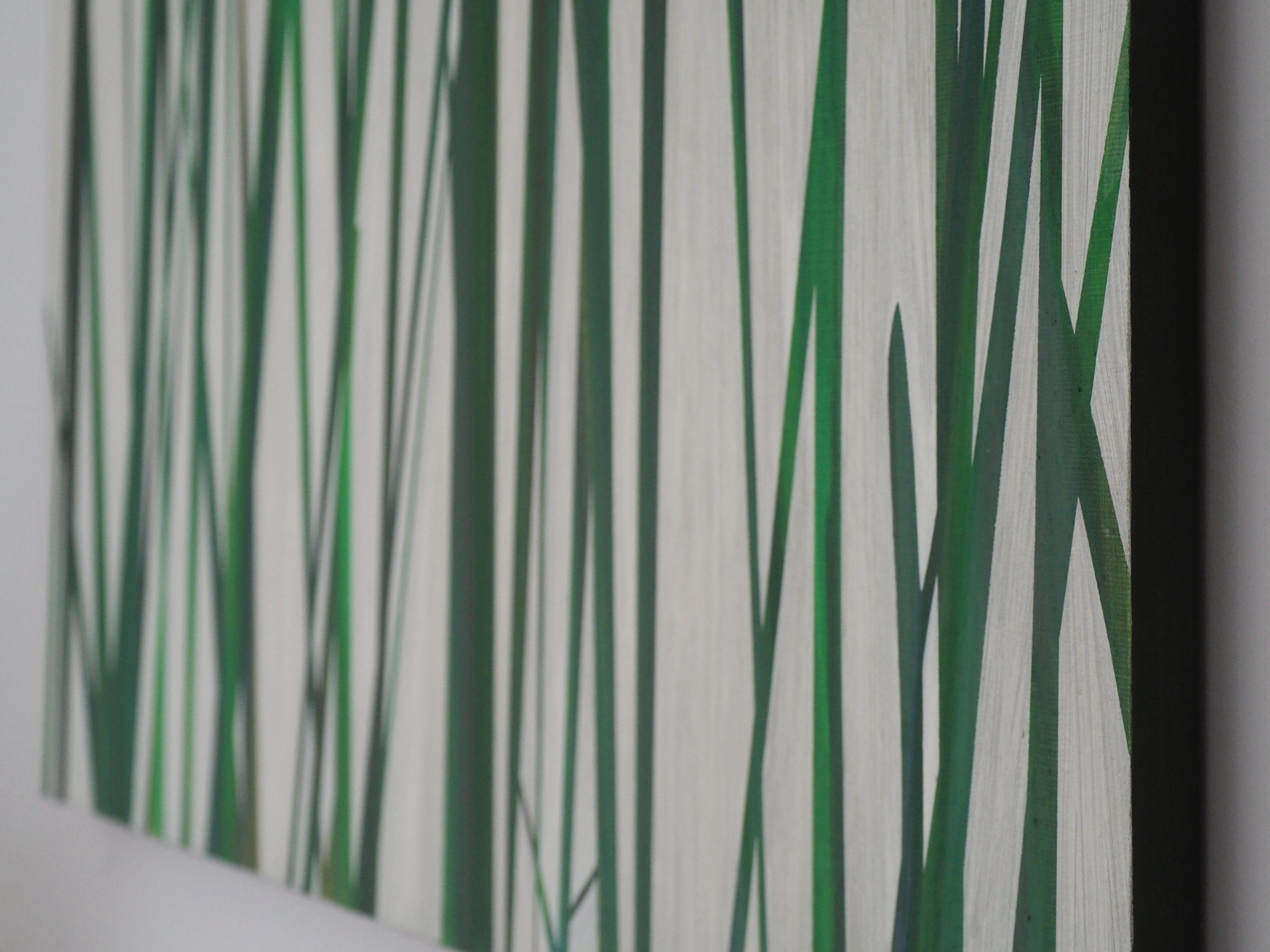 Juncos 8 Julio 11:56 - Pintura al Óleo Naturaleza Moderna, Abstracto, Minimalismo - Painting Moderno de Robert Motelski