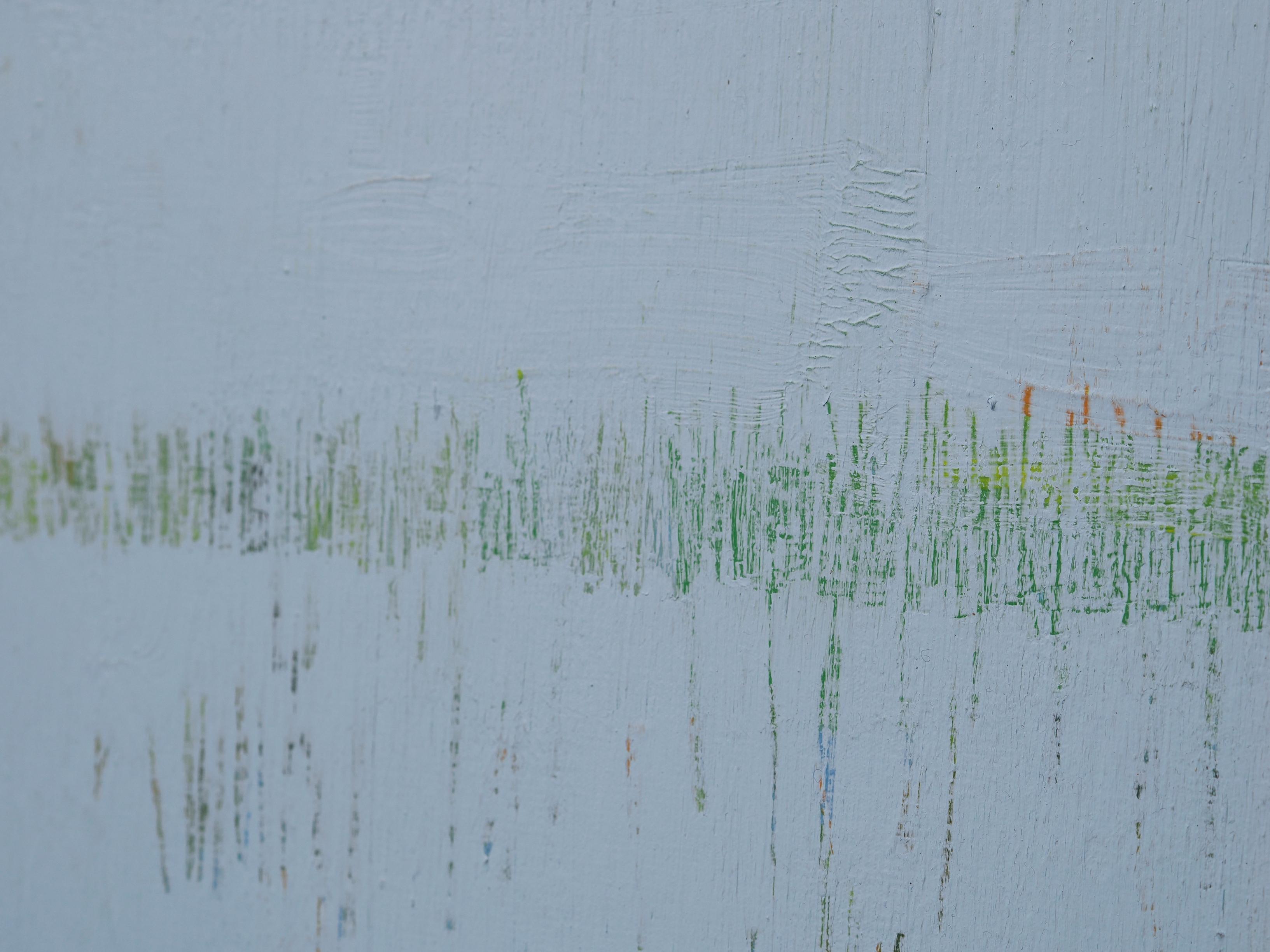 Reeds 9 July 10:32 - Expressionistic, Natur Plant, Lake View Painting For Sale 2