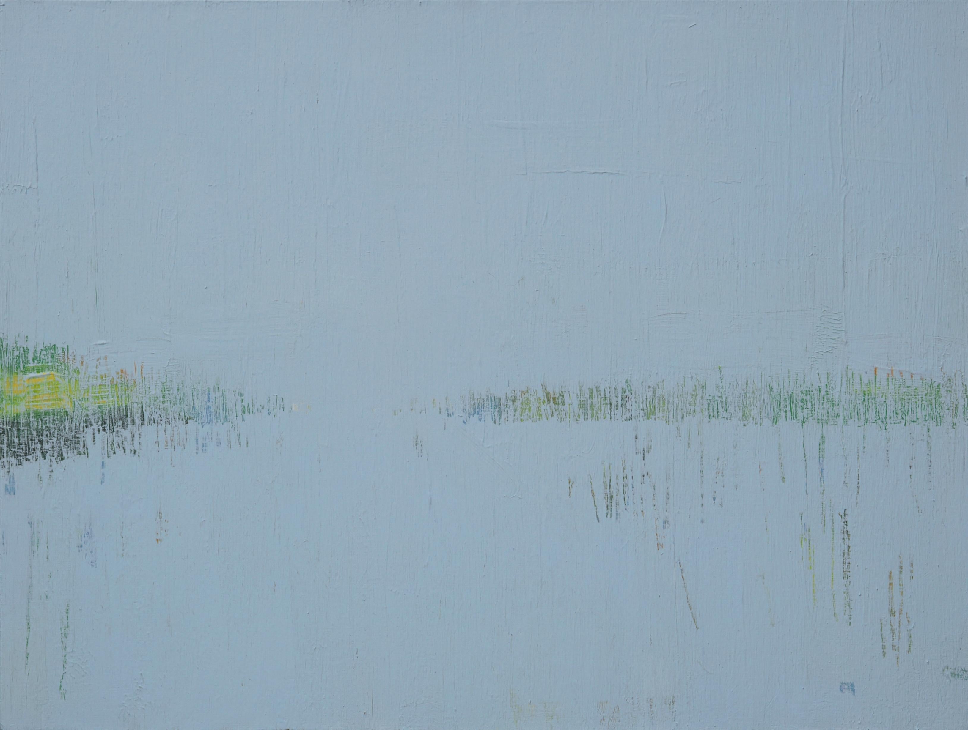 Reeds 9 July 10:32 - Expressionistic, Natur Plant, Lake View Painting