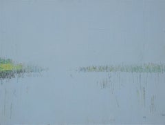 Reeds 9 July 10:32 - Expressionistic, Natur Plant, Lake View Painting