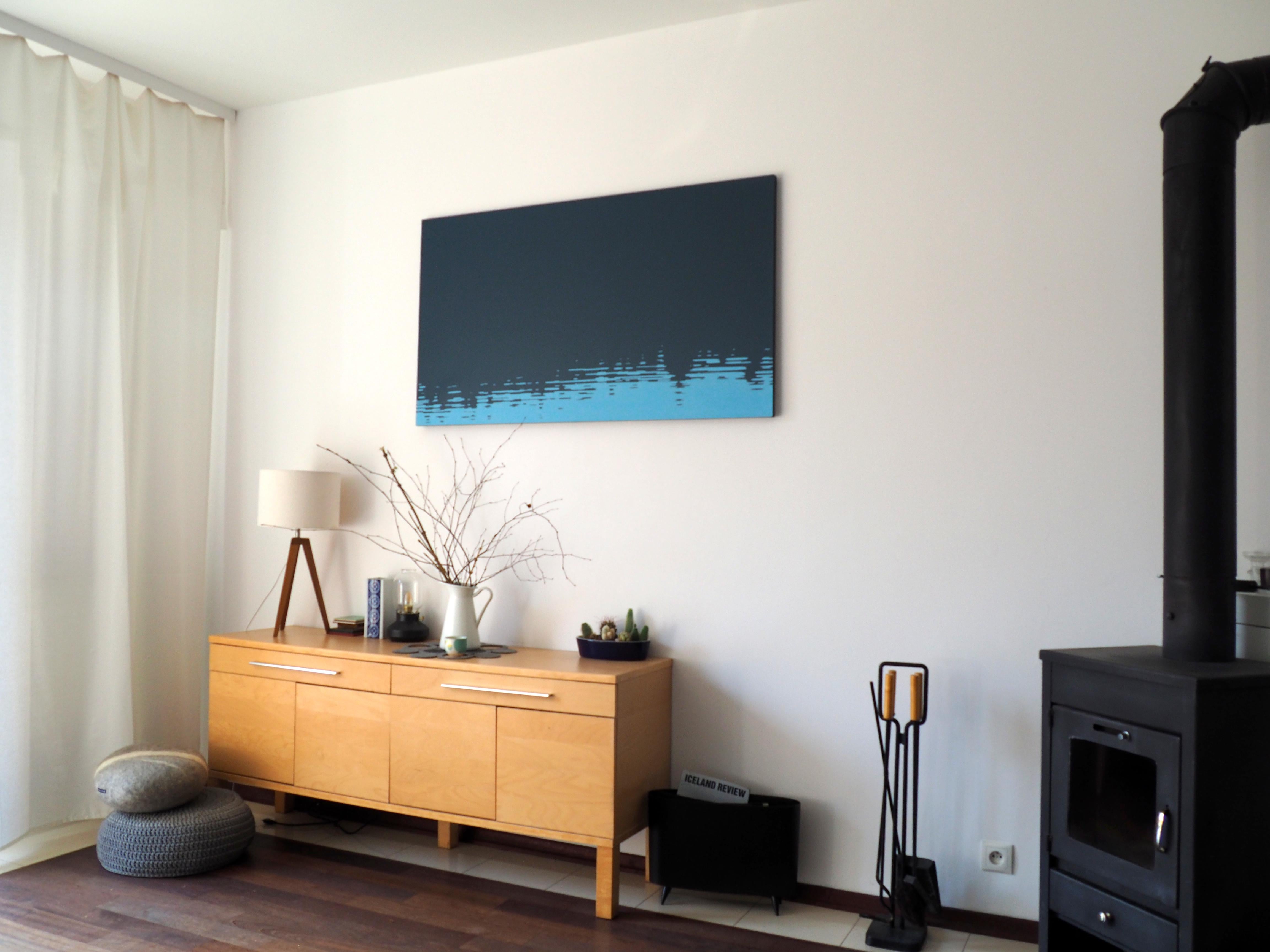 Sombra 14 agosto 19:42 Pintura Paisaje Moderno, Minimalista, Lago, Vista al Agua en venta 1