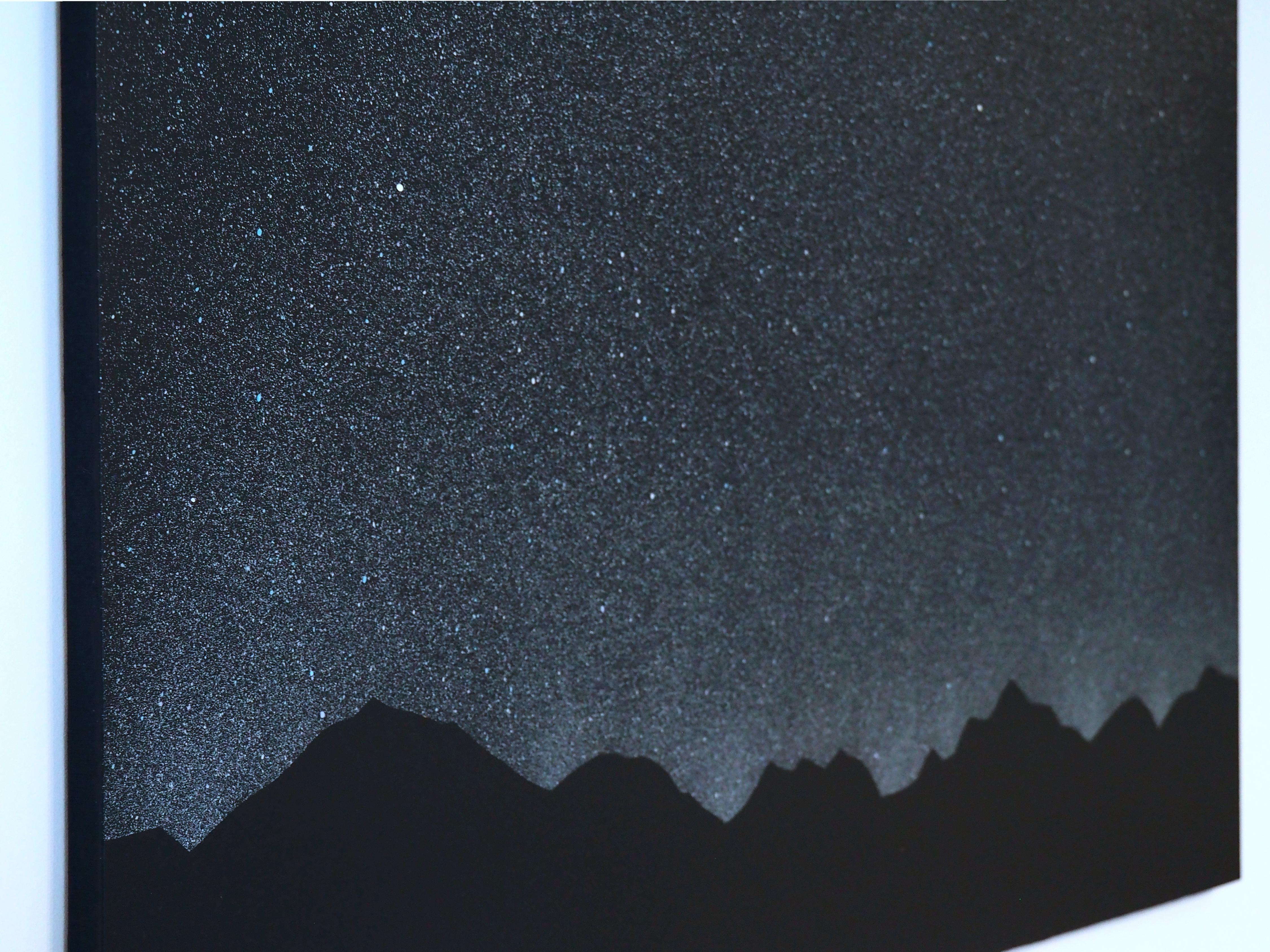Stars 14 October 00:23, Modern Night Sky Landscape Painting, Minimalist Art  For Sale 1