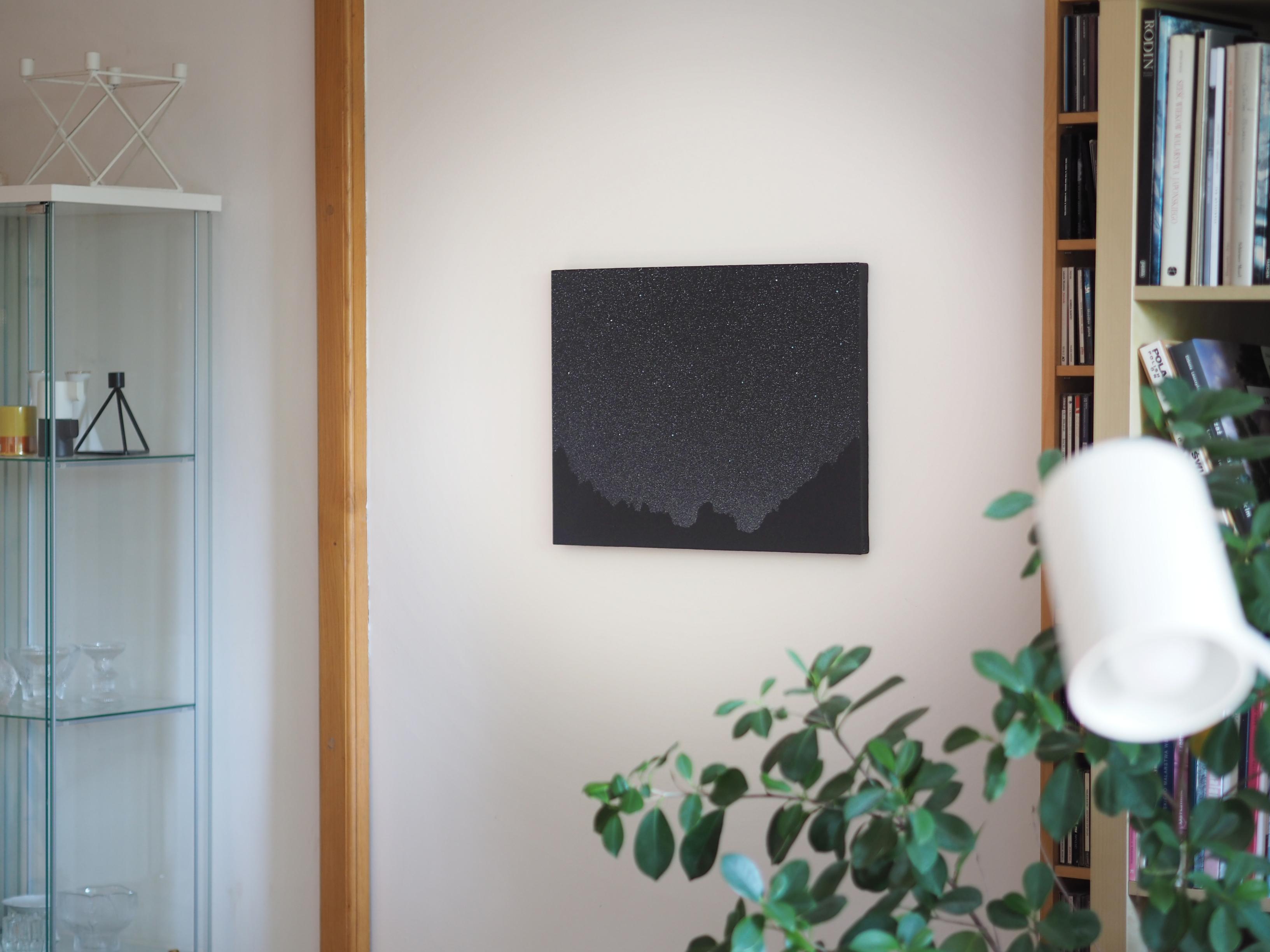 Étoiles 17 septembre 22:11  Sky Modern Night, peinture de paysage atmosphérique - Minimaliste Painting par Robert Motelski