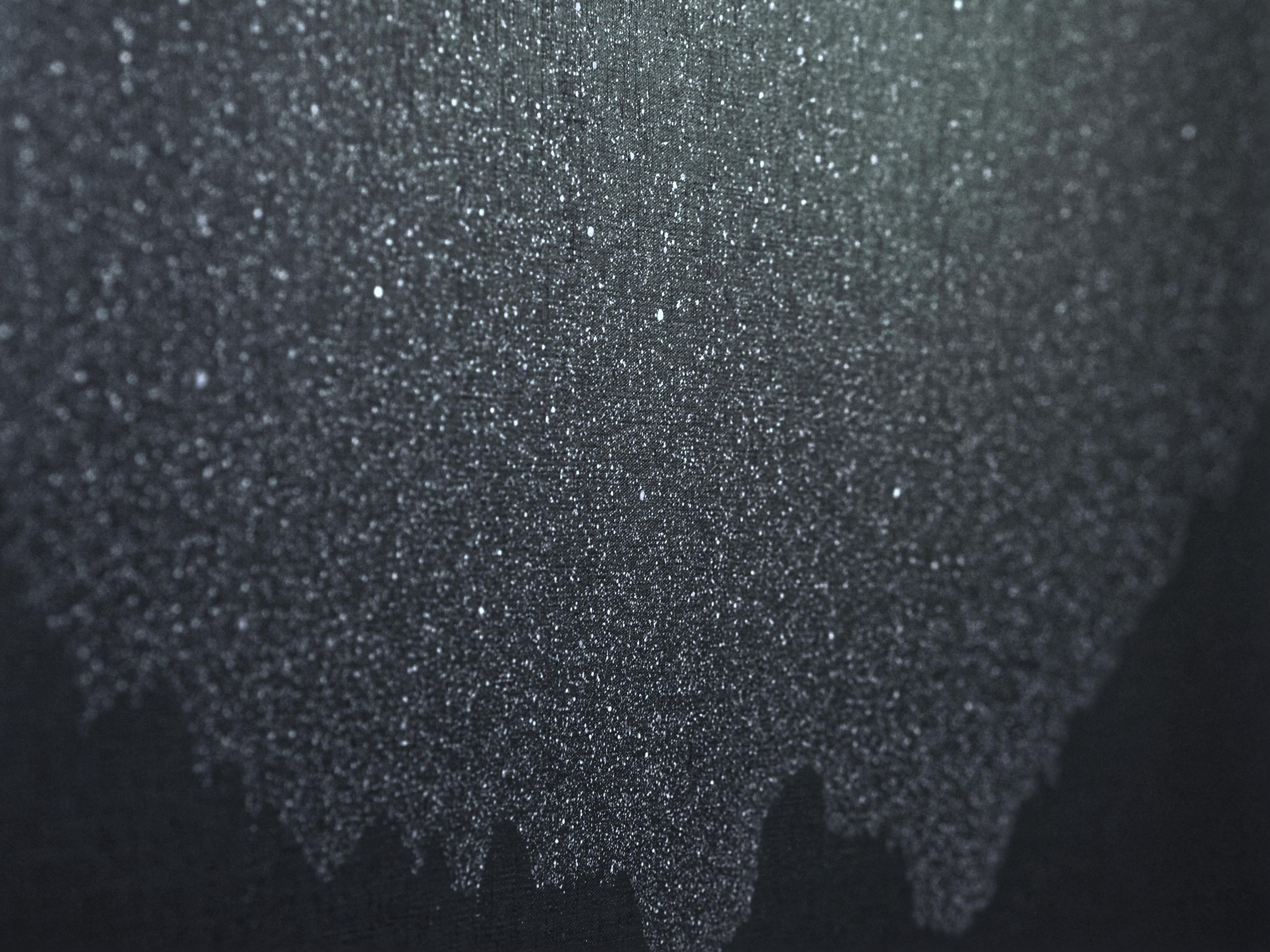 Étoiles 17 septembre 22:11  Sky Modern Night, peinture de paysage atmosphérique - Noir Abstract Painting par Robert Motelski