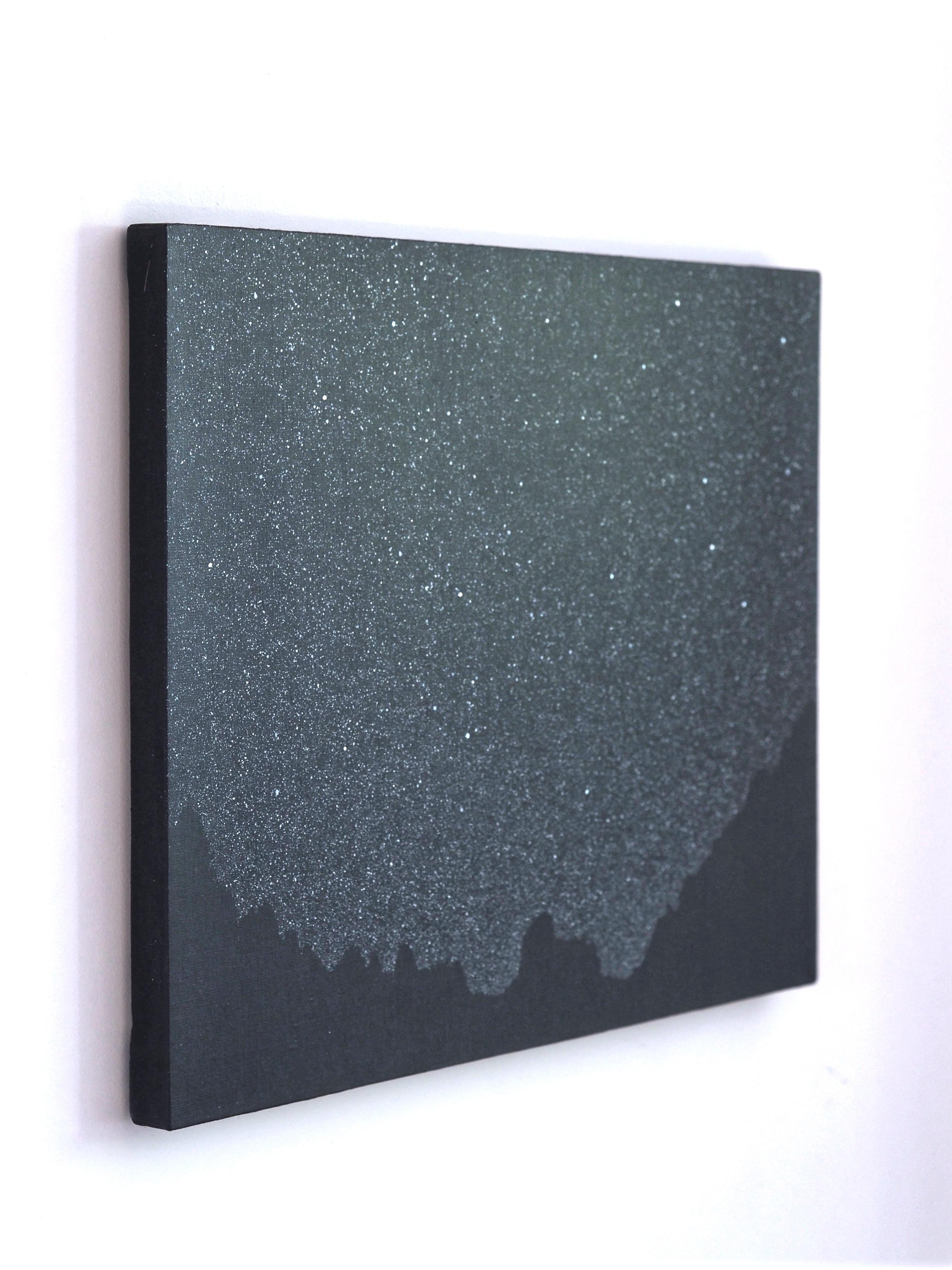 Étoiles 17 septembre 22:11  Sky Modern Night, peinture de paysage atmosphérique en vente 1