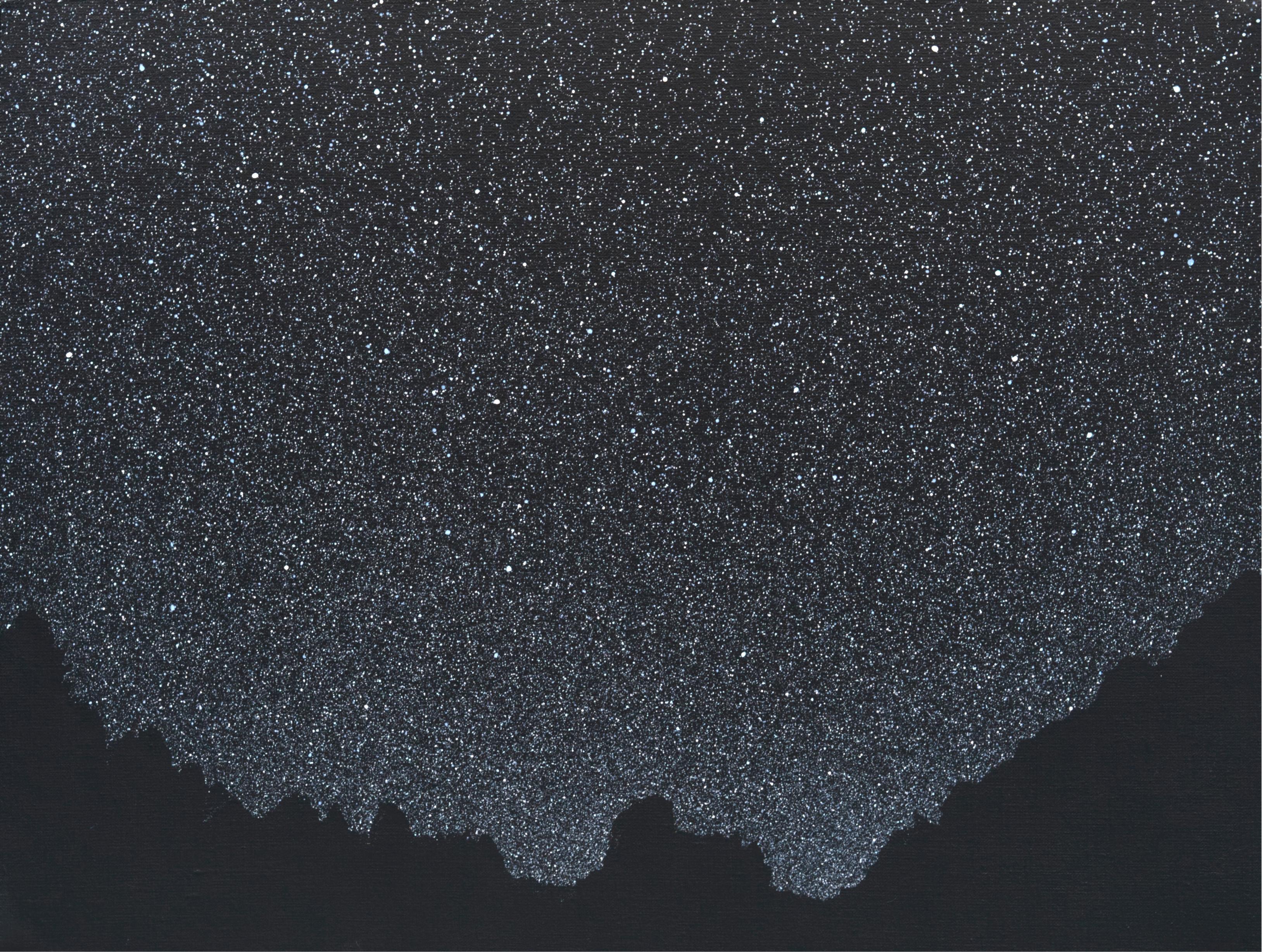 Stelle 17 settembre 22:11 -  Cielo notturno moderno, pittura di paesaggio atmosferico