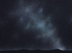 Stars 18 September 22:48, Modern Night Sky Landscape Painting, Minimalist Art