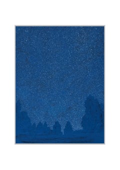 Stars 7 December 21:54 - Modern Forest Night Sky Landscape Painting