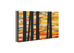 Árboles 14 Abril 19:22 - Pintura Expresiva Contemporánea de Paisaje, Bosque