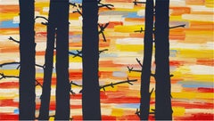 Trees 14 April 19:22 - Contemporary Expressive Landscape Painting, Forest